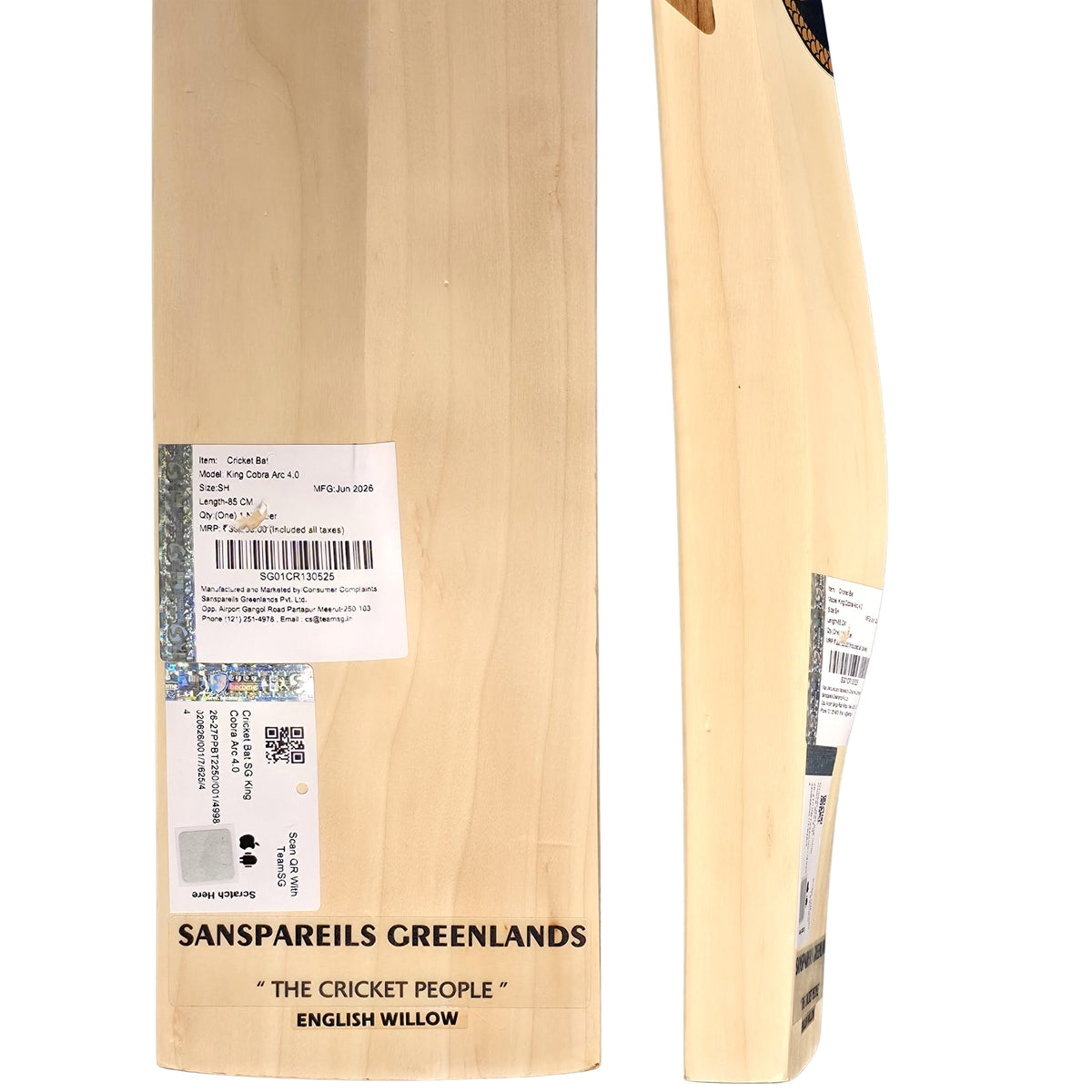 SG Cricket Bat King Cobra Arc 4.0 English Willow SH Adult - image 6