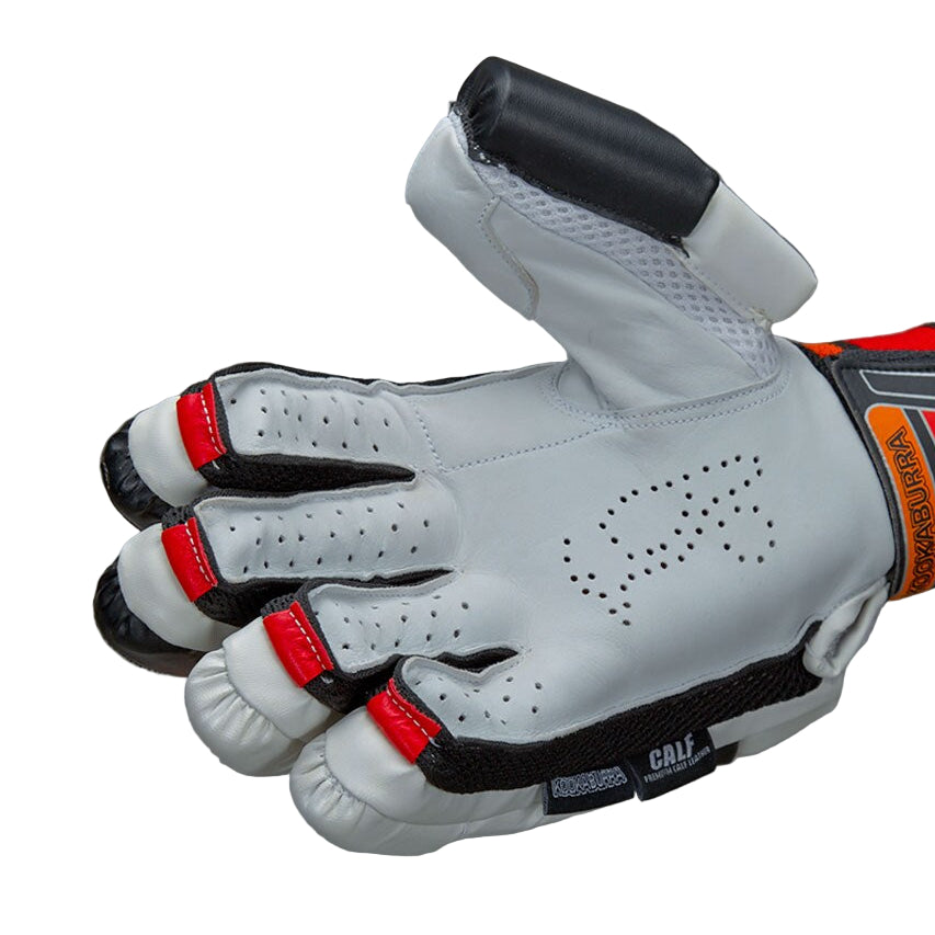 Kookaburra Blaze 900 Batting Gloves - White/Orange/Red RH