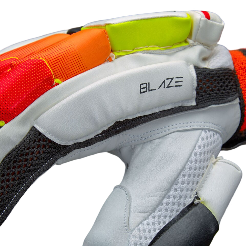 Kookaburra Blaze 900 Batting Gloves - White/Orange/Red RH