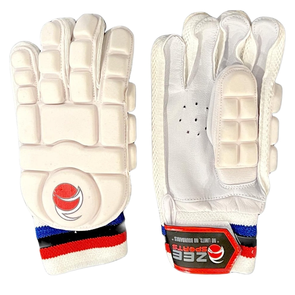 Zee Sports Hard Tennis Cricket Batting Gloves White