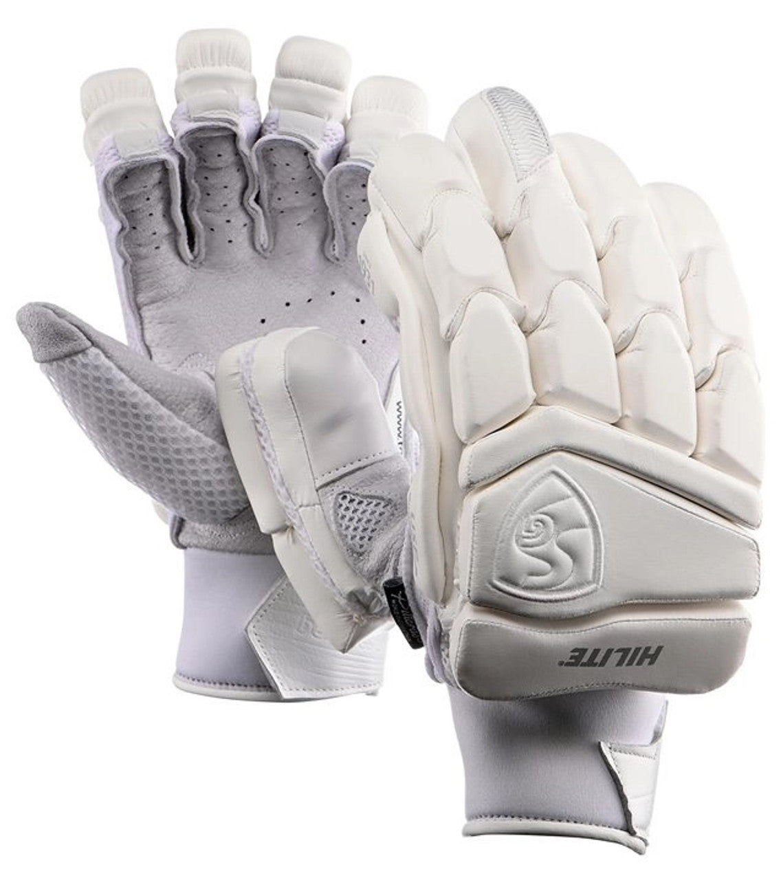 SG batting Gloves, Model Hilite White, Adult