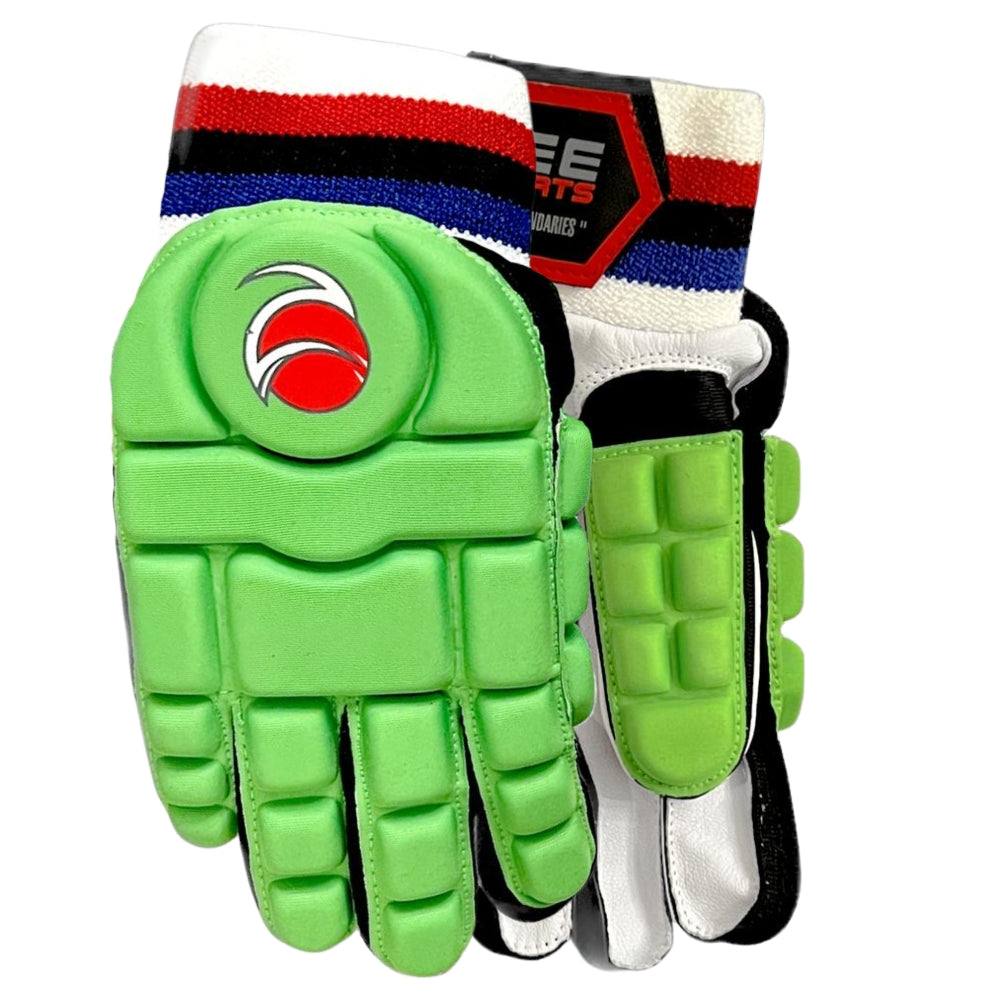 Zee Sports Hard Tennis Cricket Batting Gloves Green