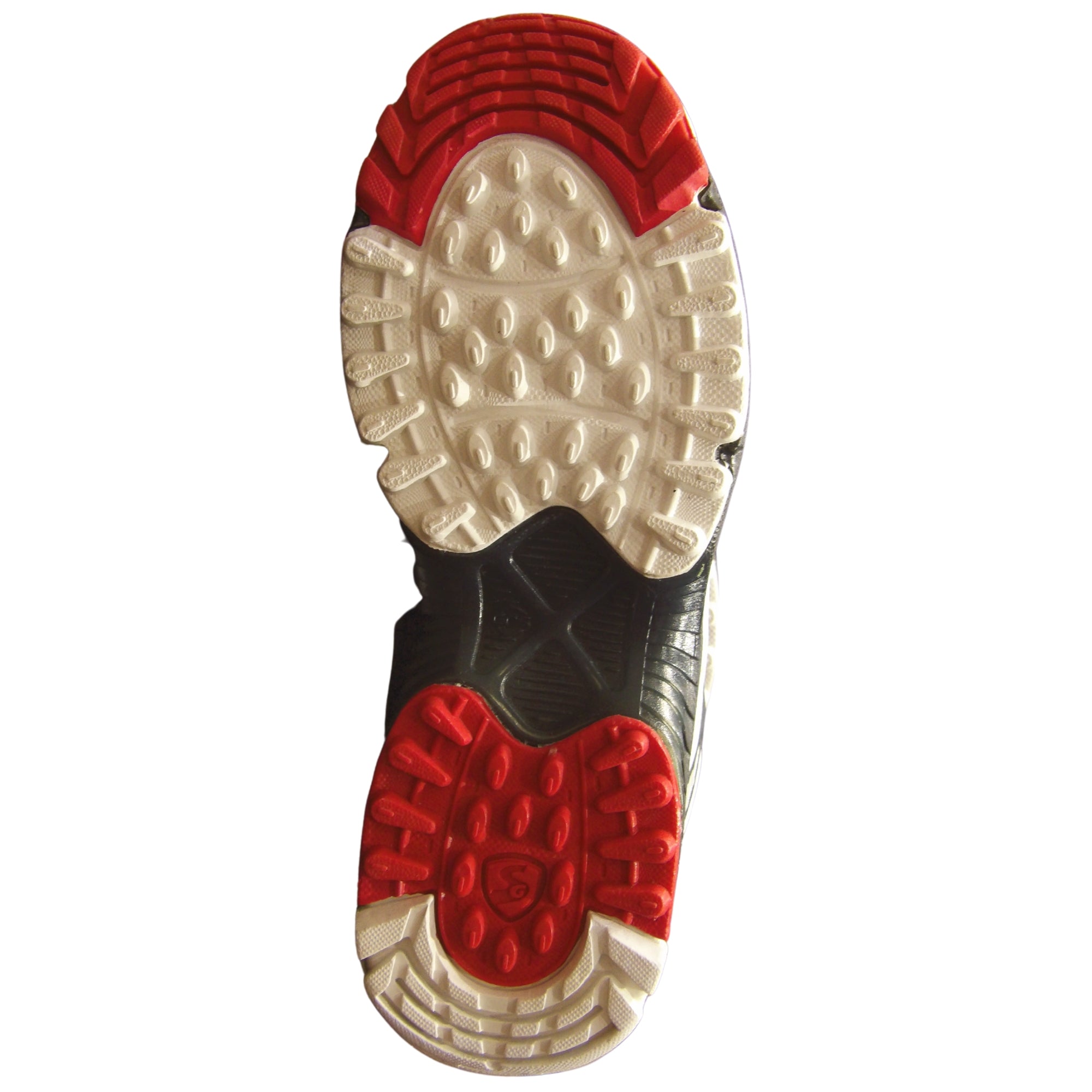 SG Cricket Shoes, Striker II  White/Silver/Red