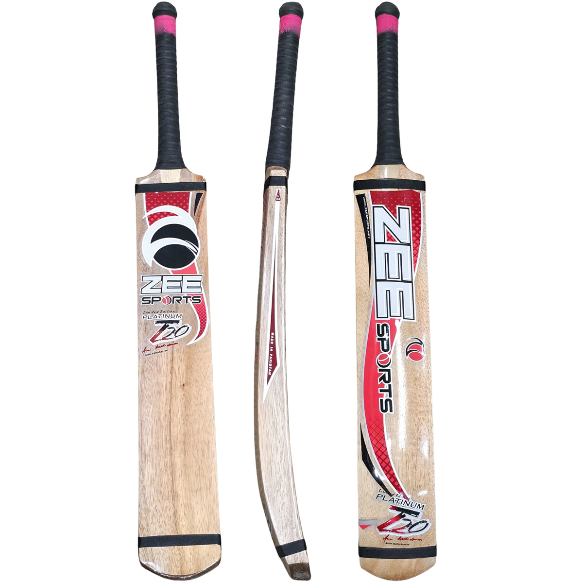 Zee Sports Hard Tennis Bat Limited Edition Platinum T20 Alvin Kallicharran Edition Coca wood SH