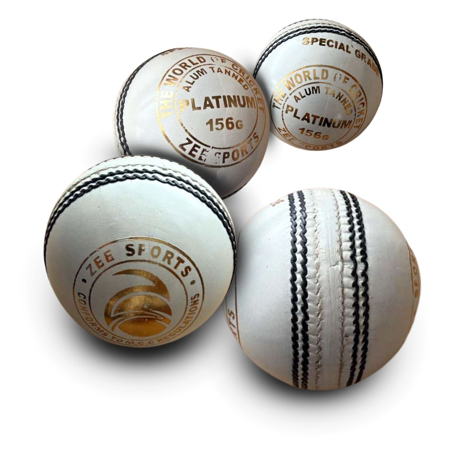 Zee Sports Cricket Ball Platinum 7Star Special Grade White Pack of 6