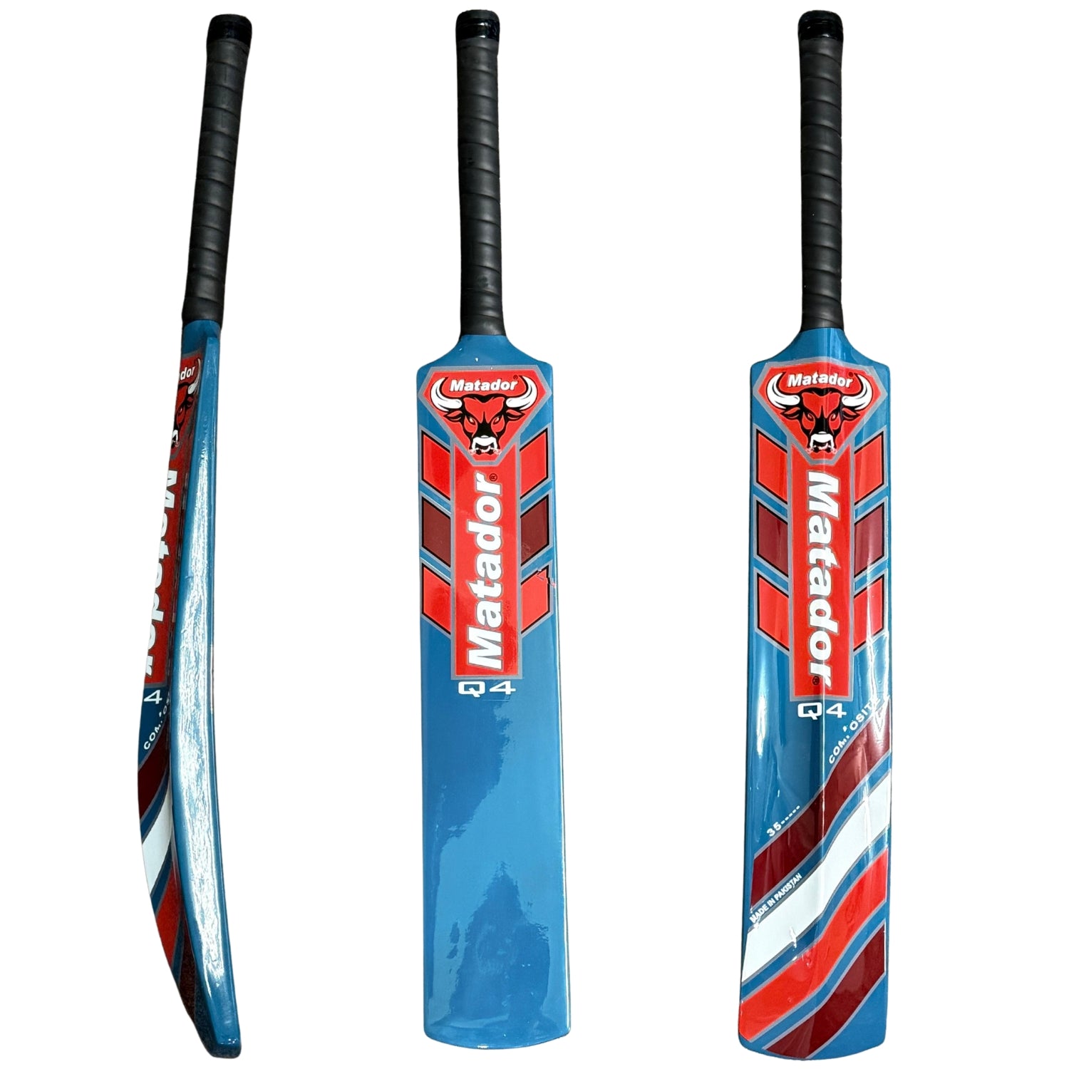 Matador Cricket Bat Q4 Fiberglass Tape Tennis Teal