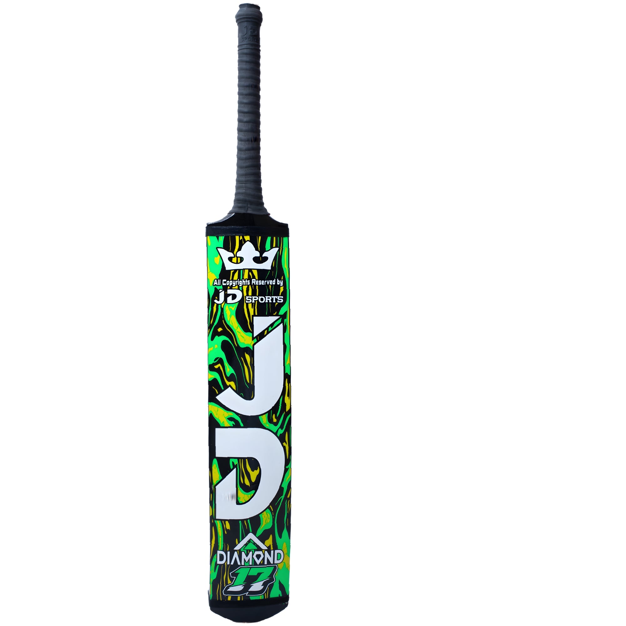 JD Sports Cricket Bat Diamond Player Edition Coconut Wood Tape Tennis Green