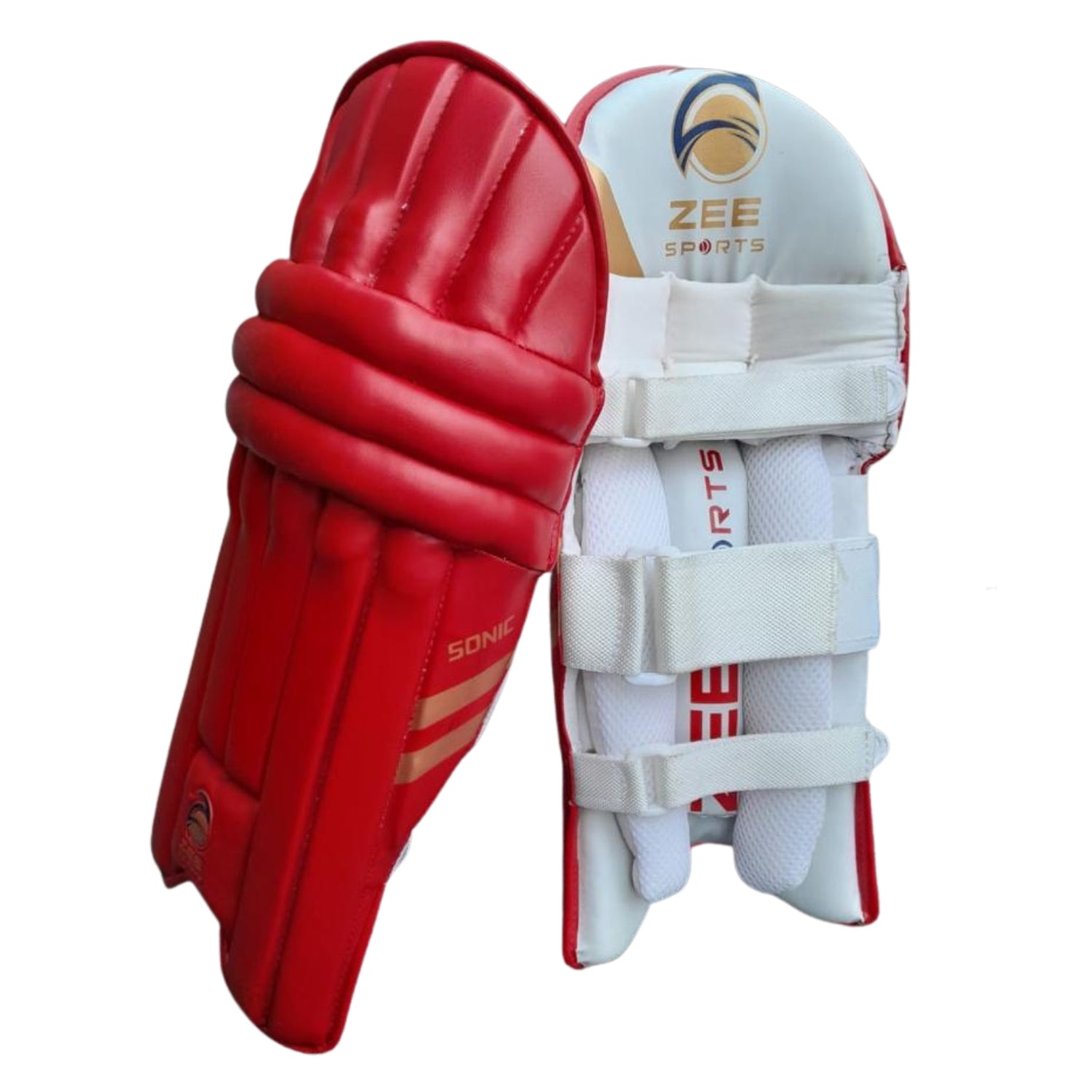 Zee Sports Batting Pads, Model Sonic Range Junior, XXS, Red