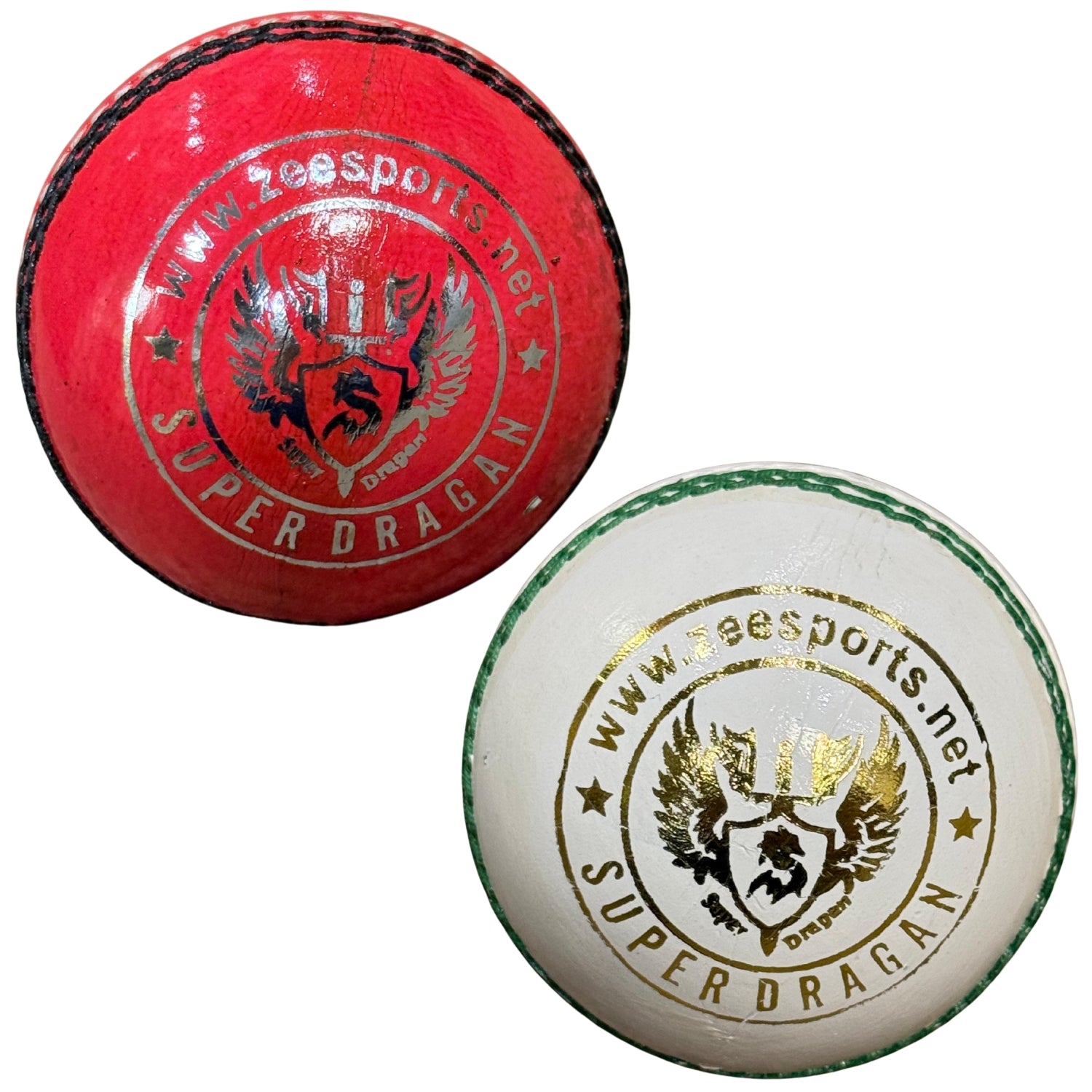 Zee Sports Cricket Ball Super Dragan Youth White/Neon Pink