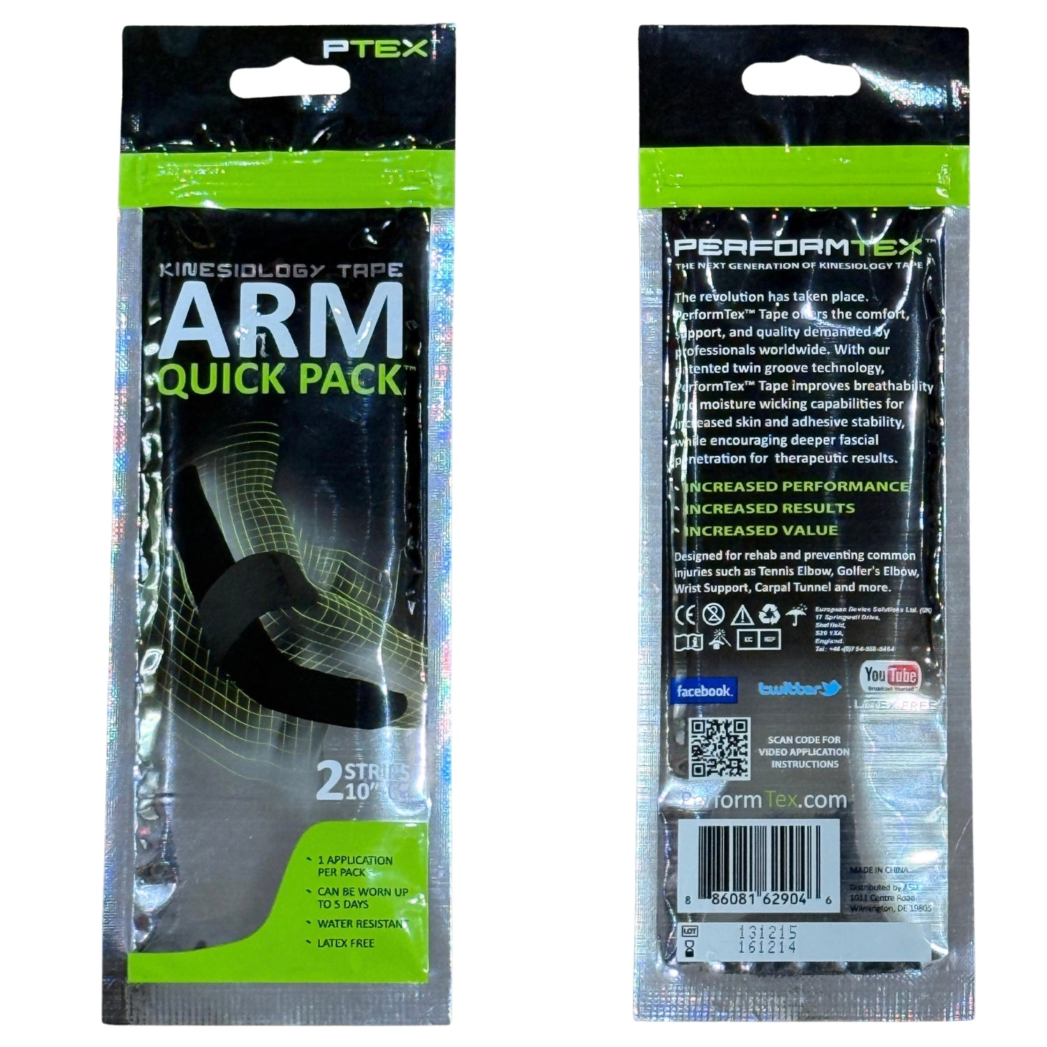 PerformTex Kinesiology Quick Tape Pack Arm/ Leg/ Back