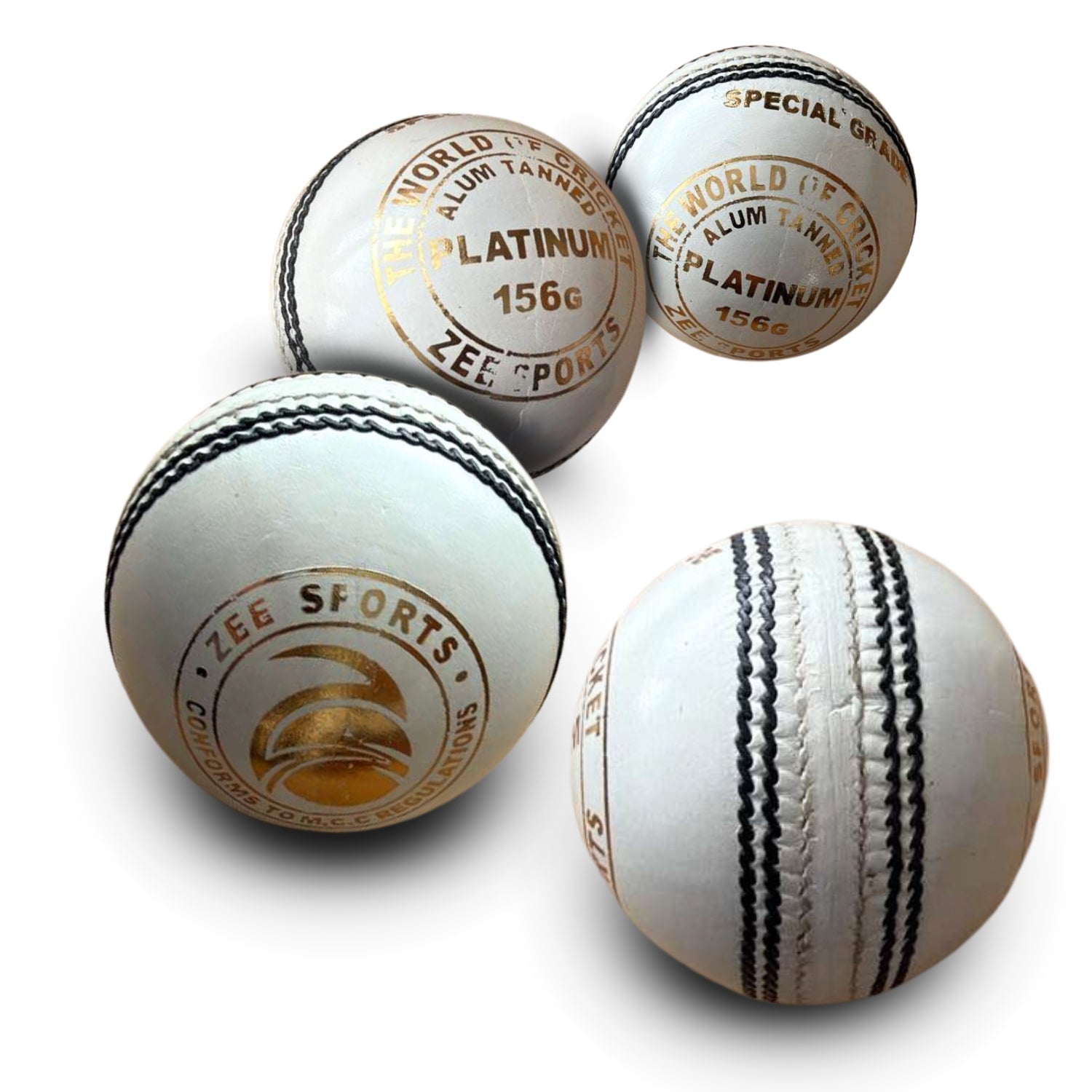 Zee Sports Cricket Ball Platinum 7Star Special Grade White Pack of 6