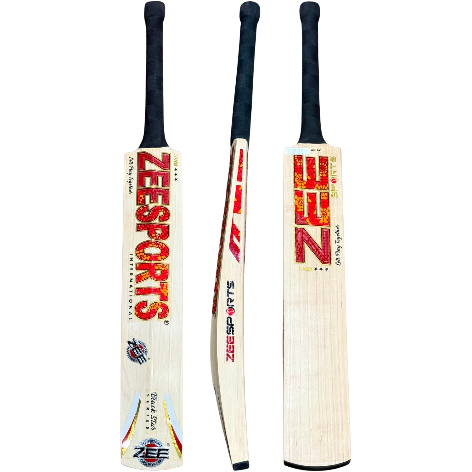 Zee Sports Crickets Bat Black Star Series Red English Willow