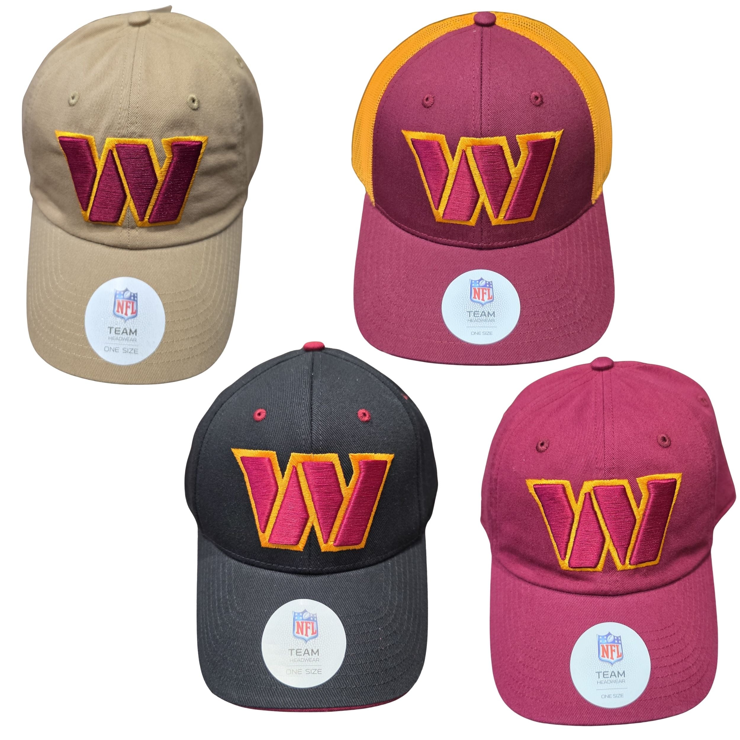 NFL Official Snapback Adjustable Hat Washington Commanders Embroidered Logo Cap