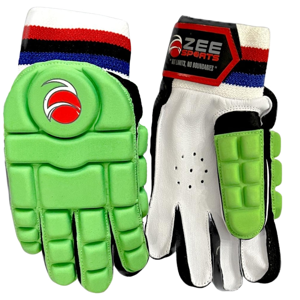 Zee Sports Hard Tennis Cricket Batting Gloves Green