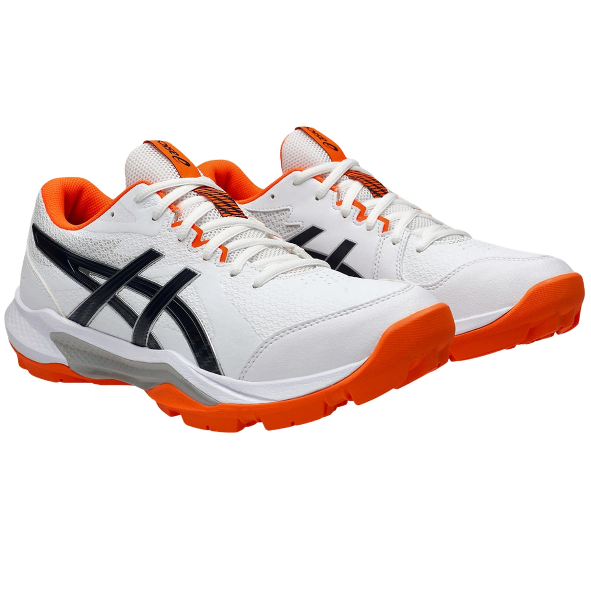 Asics Cricket Shoes Gel Peake 3 Unisex Field Shoes White/Black/Vibrant Orange 2026 Model