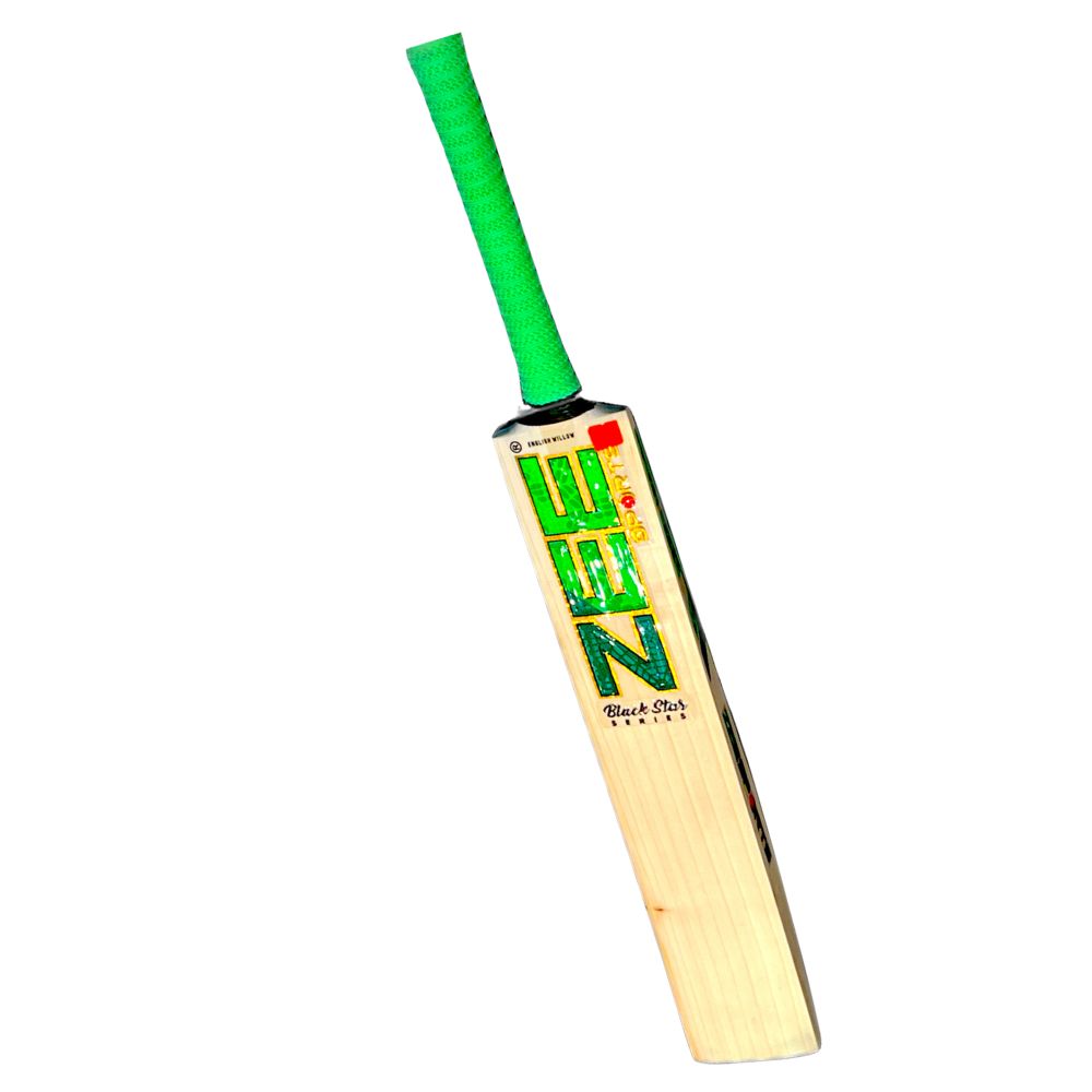 Zee Sports Cricket Bat Black Star Series Green English Willow