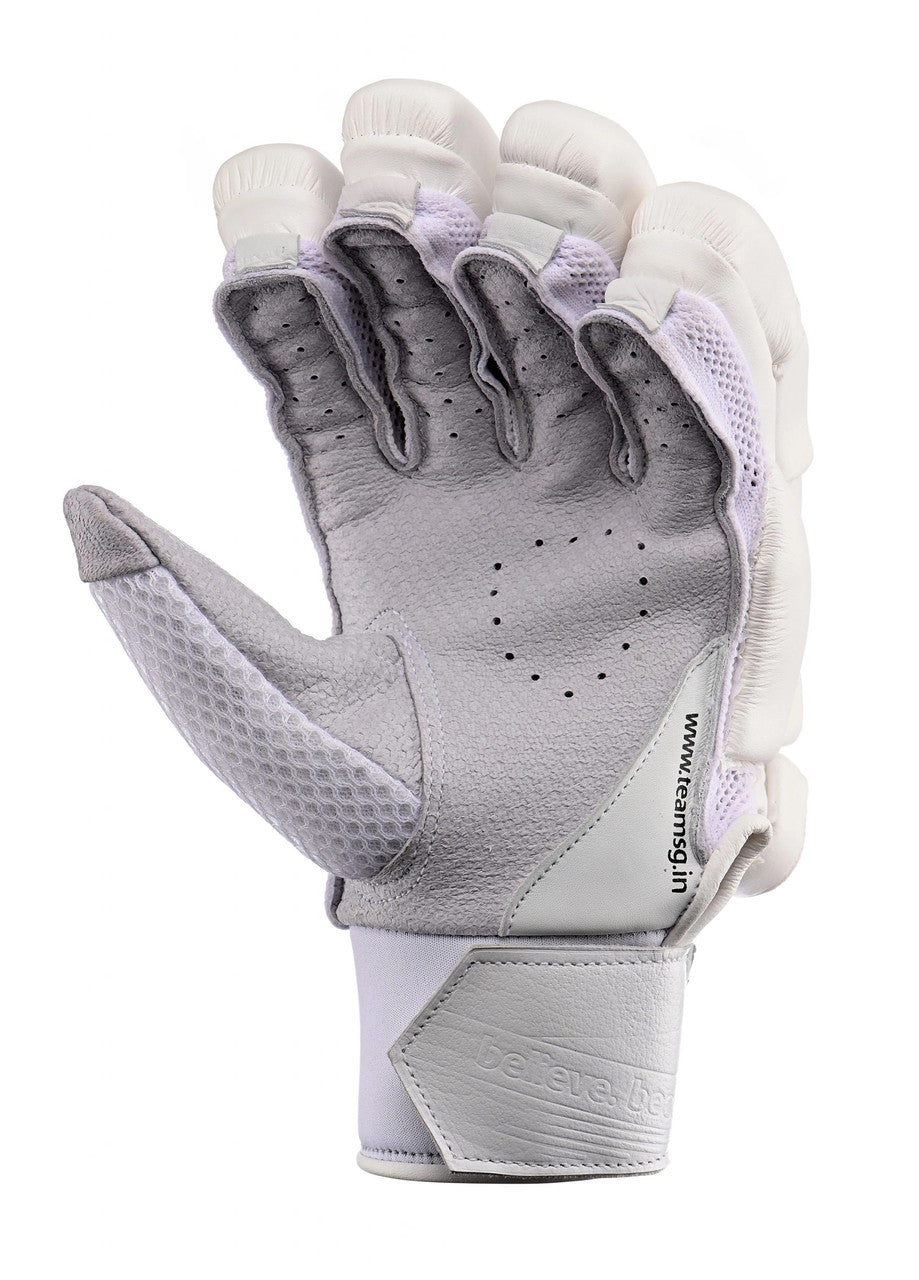 SG batting Gloves, Model Hilite White, Adult