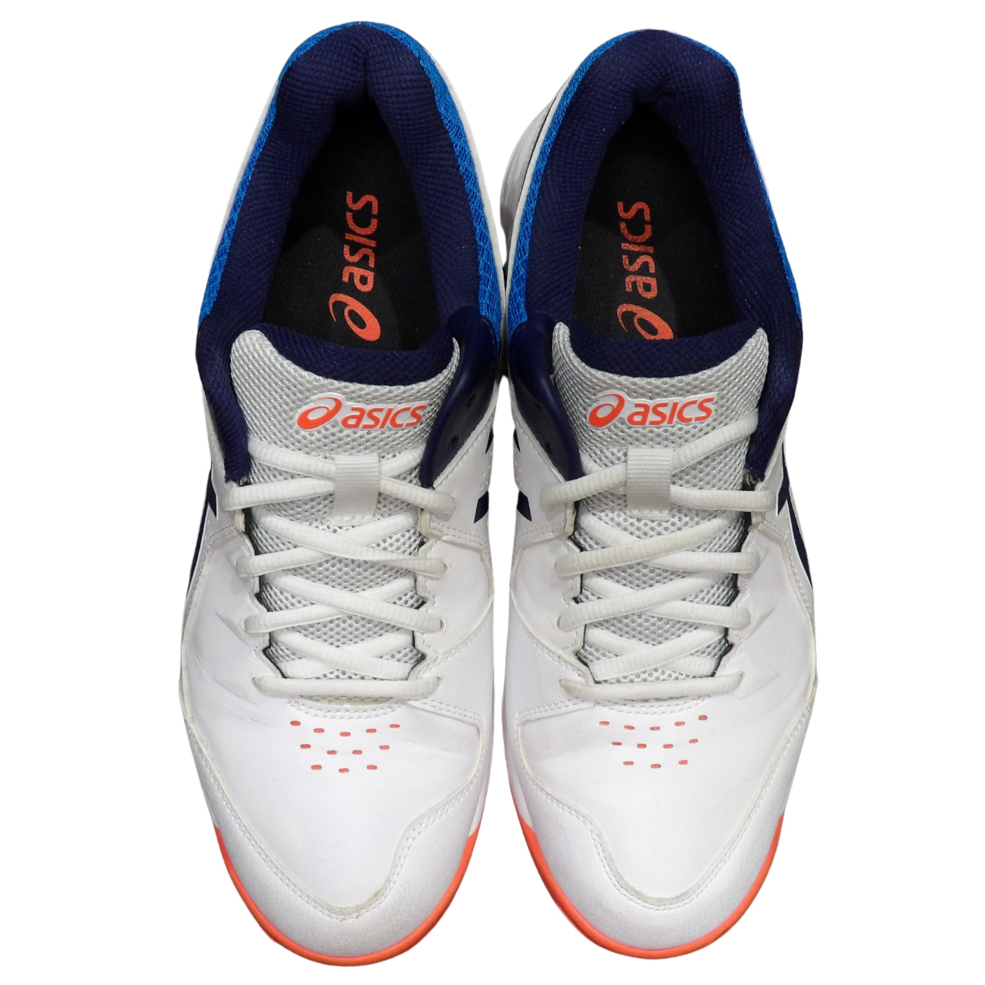 Asics Cricket Shoes, Model Gel-Peake - White/Blue/Orange
