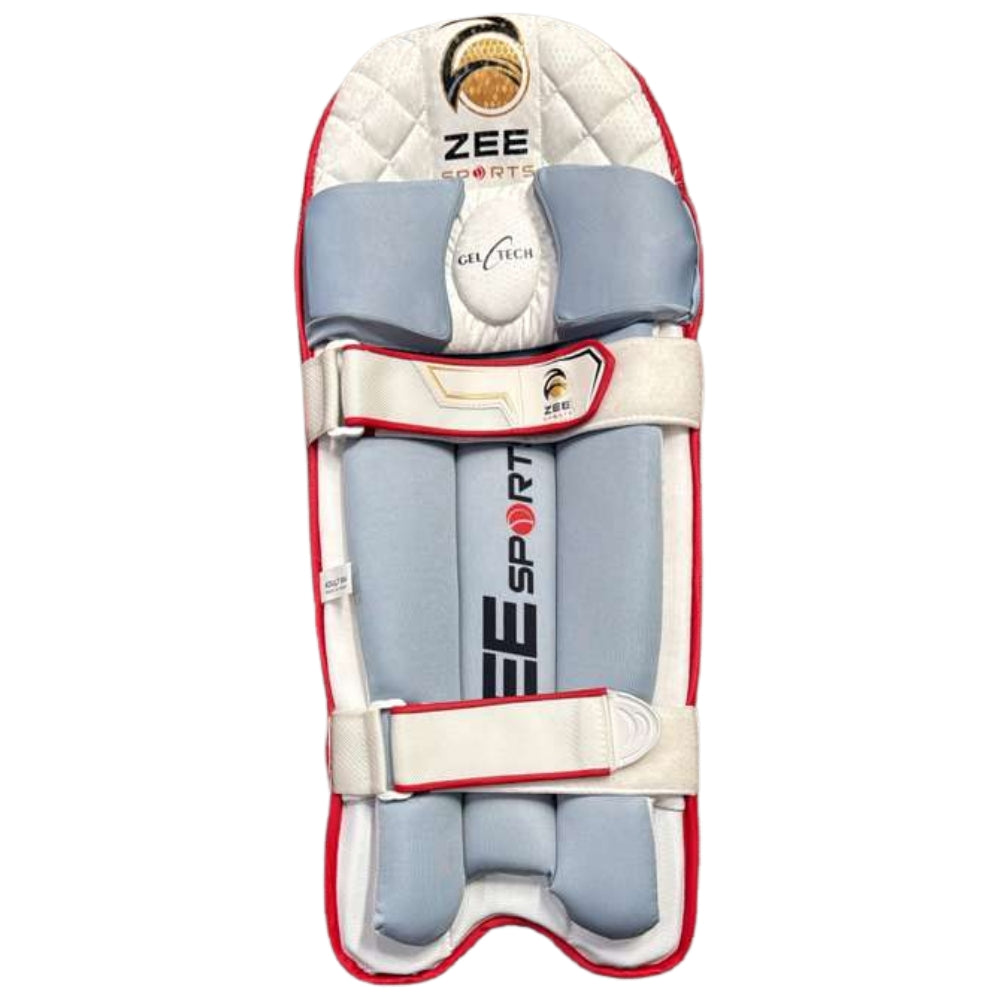 Zee Sports Batting Pads Double Strap GelTech Red
