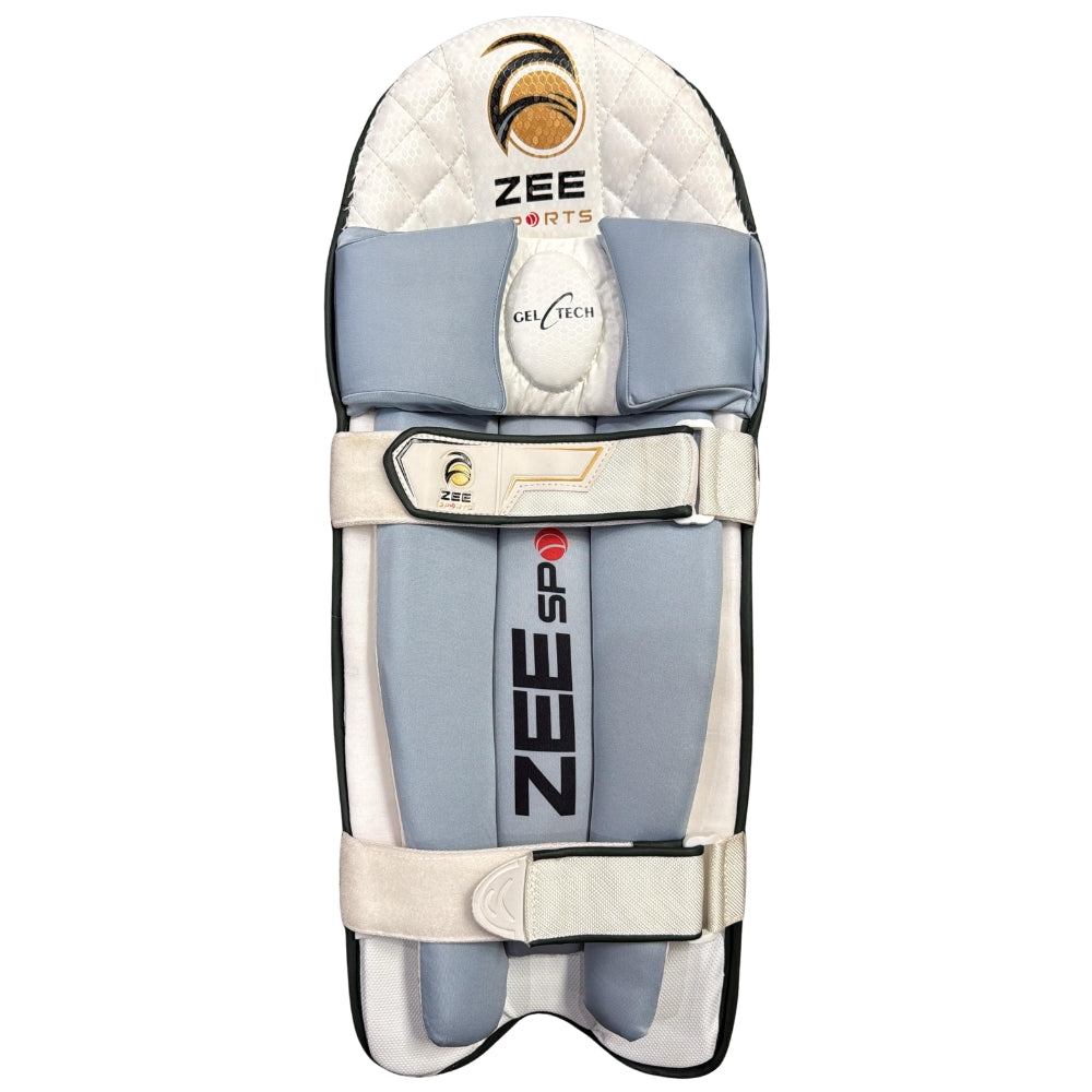 Zee Sports Batting Pads Double Strap GelTech Black