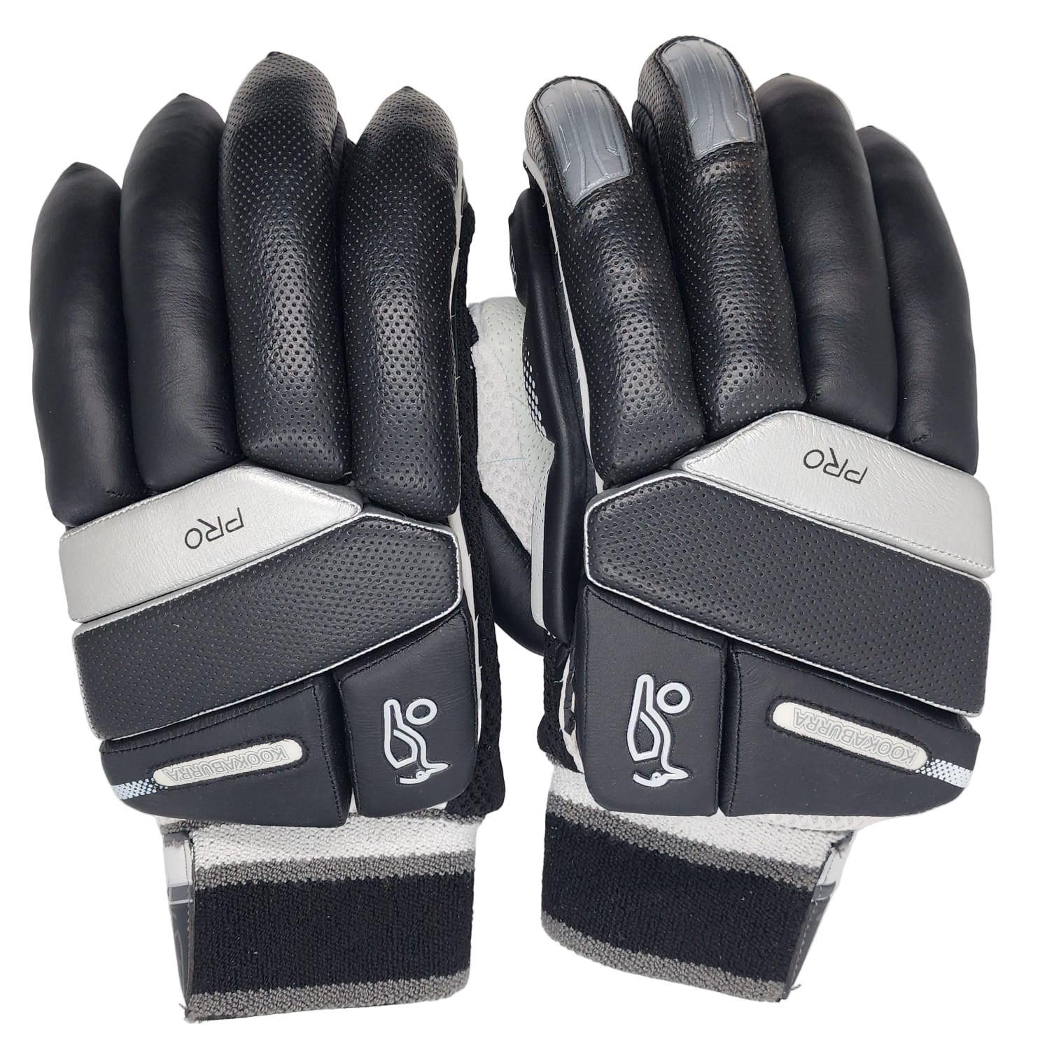 Kookaburra Batting Gloves Pro Cricket Batting Gloves White Black Adult RH