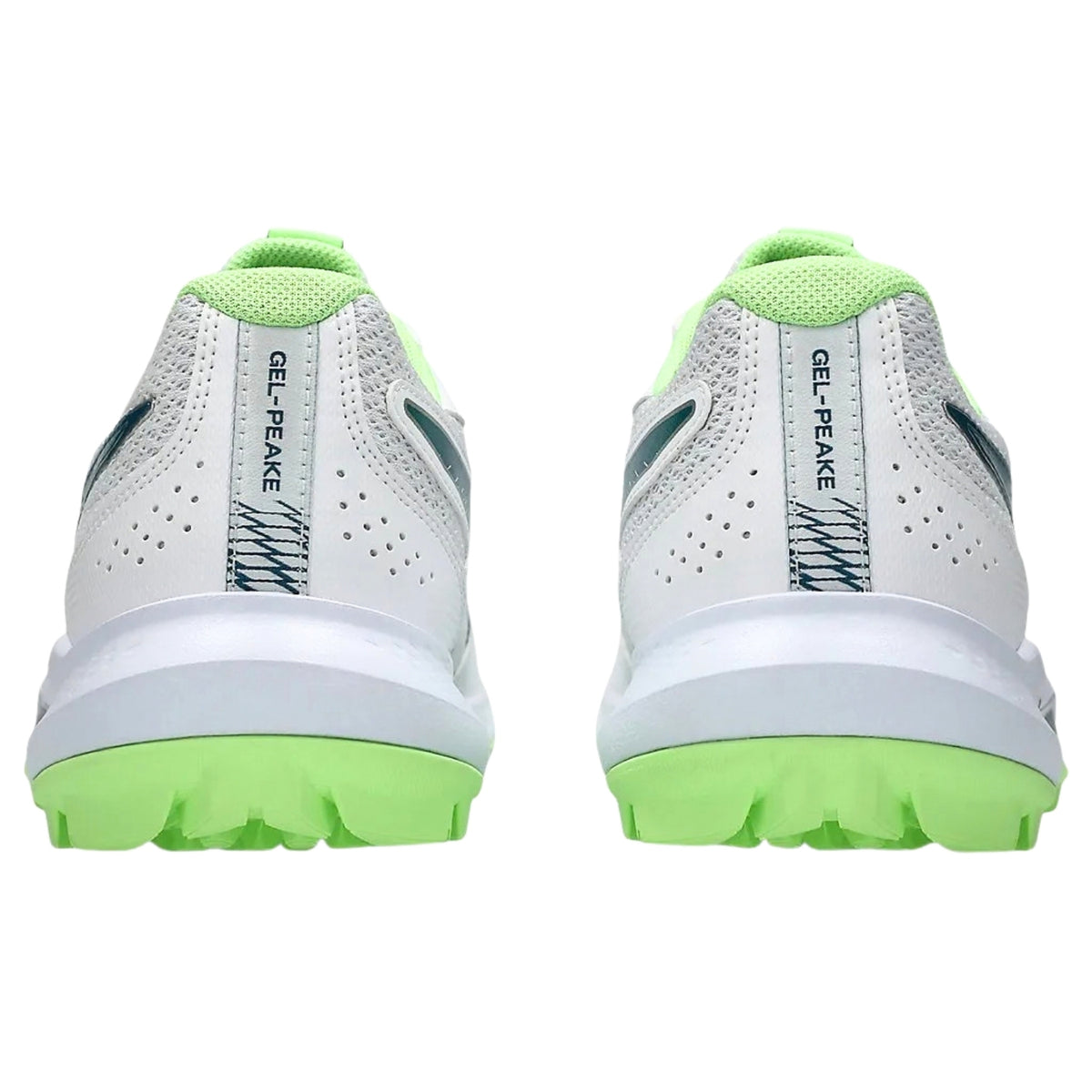 Asics Cricket Shoes Gel Peake 3 Unisex Field Shoes White/Deep Teal/Lime Green 2026 Model