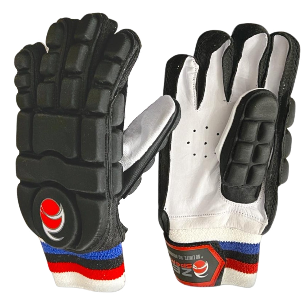 Zee Sports Hard Tennis Cricket Batting Gloves Black