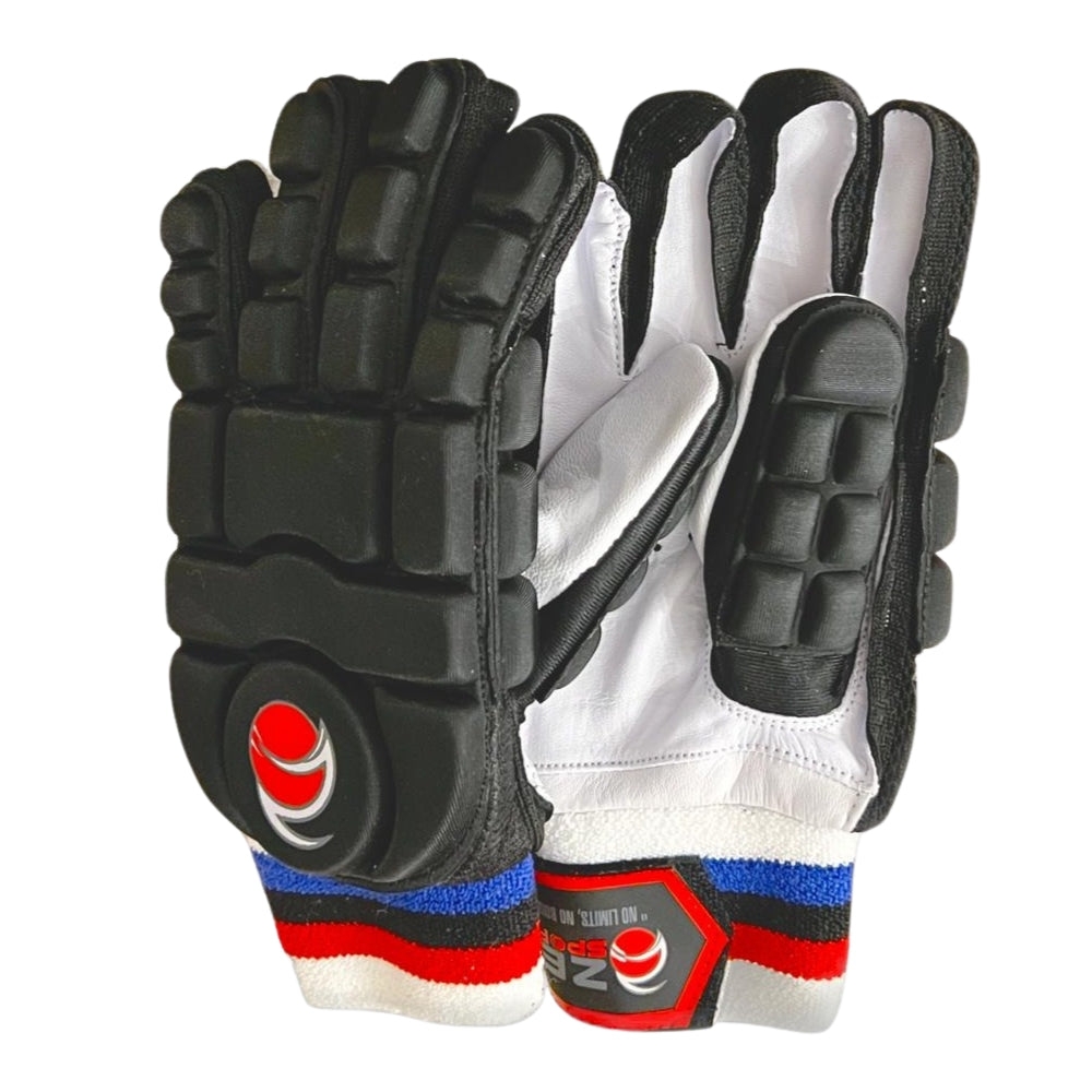 Zee Sports Hard Tennis Cricket Batting Gloves Black