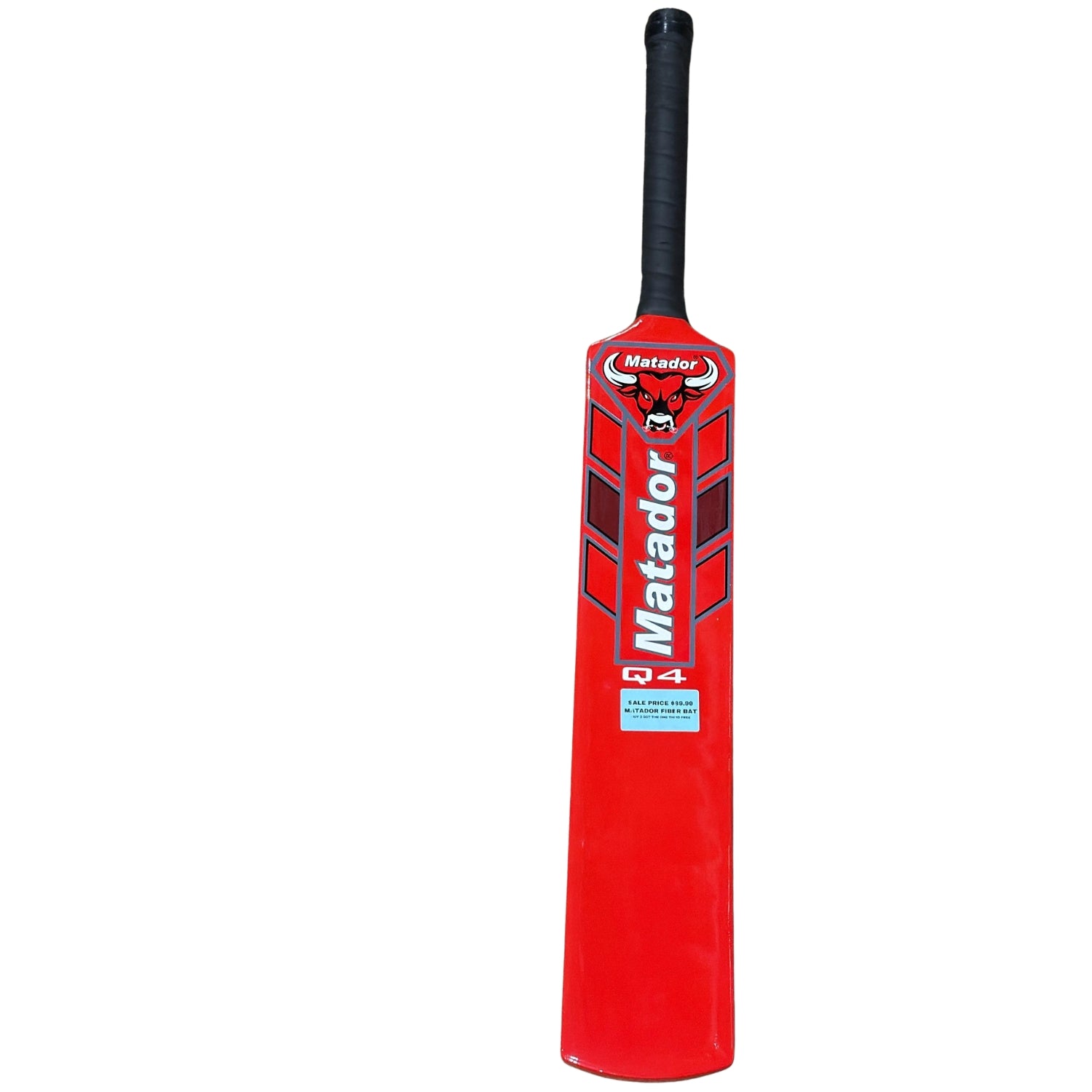 Matador Cricket Bat Q4 Fiberglass Tape Tennis Red