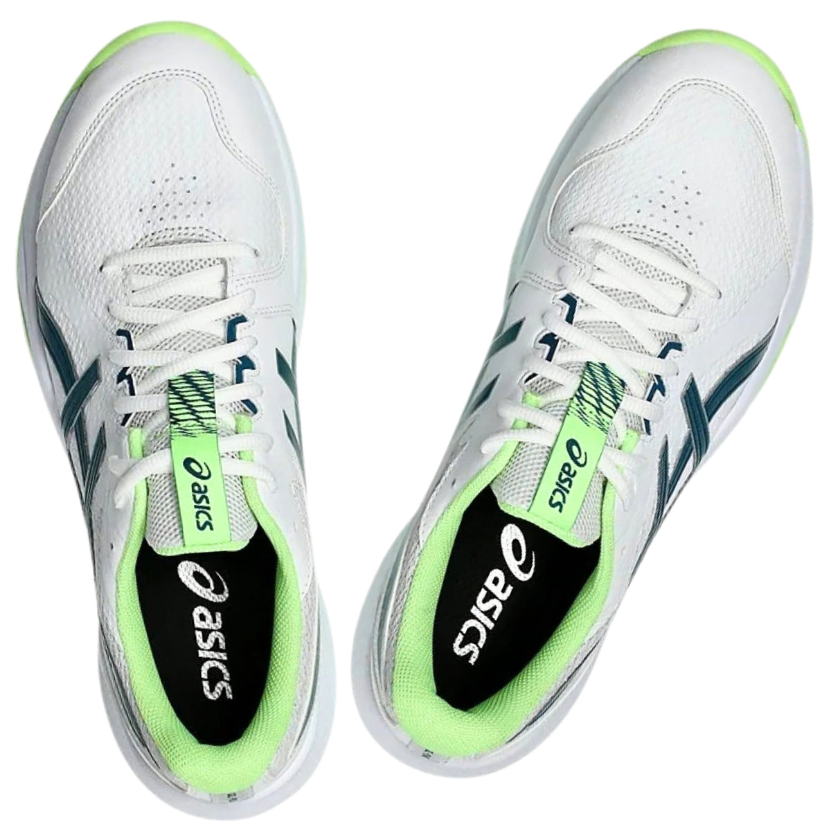 Asics Cricket Shoes Gel Peake 3 Unisex Field Shoes White/Deep Teal/Lime Green 2026 Model