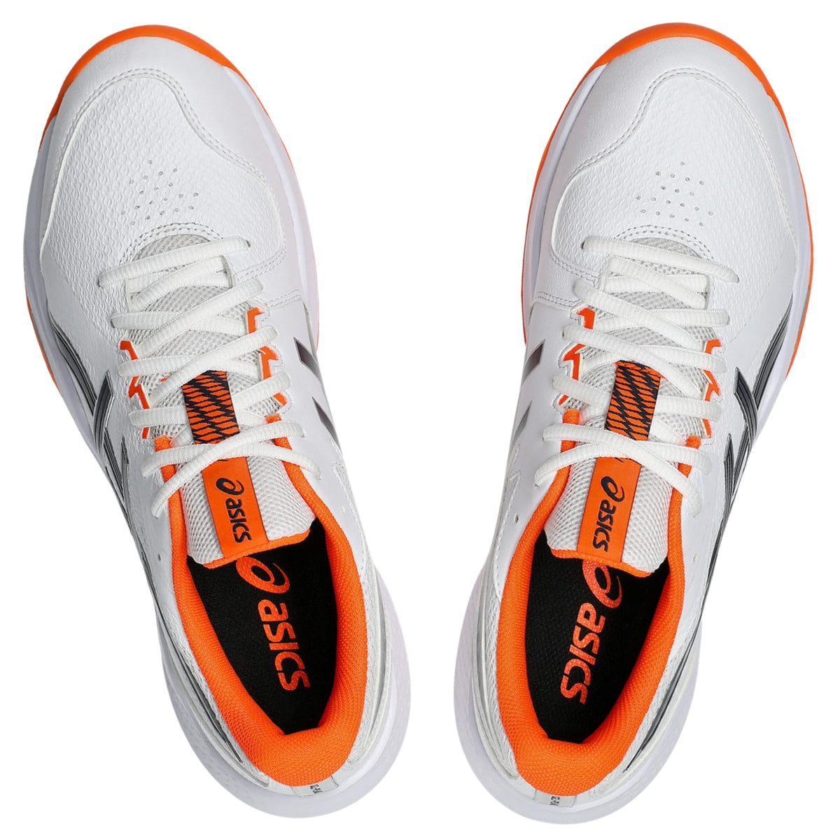 Asics Cricket Shoes Gel Peake 3 Unisex Field Shoes White/Black/Vibrant Orange 2026 Model