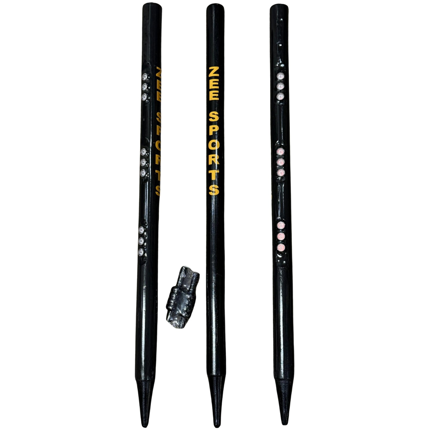 Zee Sports Cricket Stump Sets LED Black/Yellow
