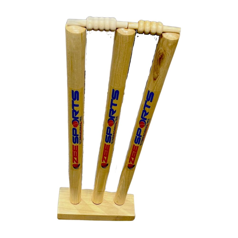Zee Sports Stumps Wooden Stumps with Wooden Base