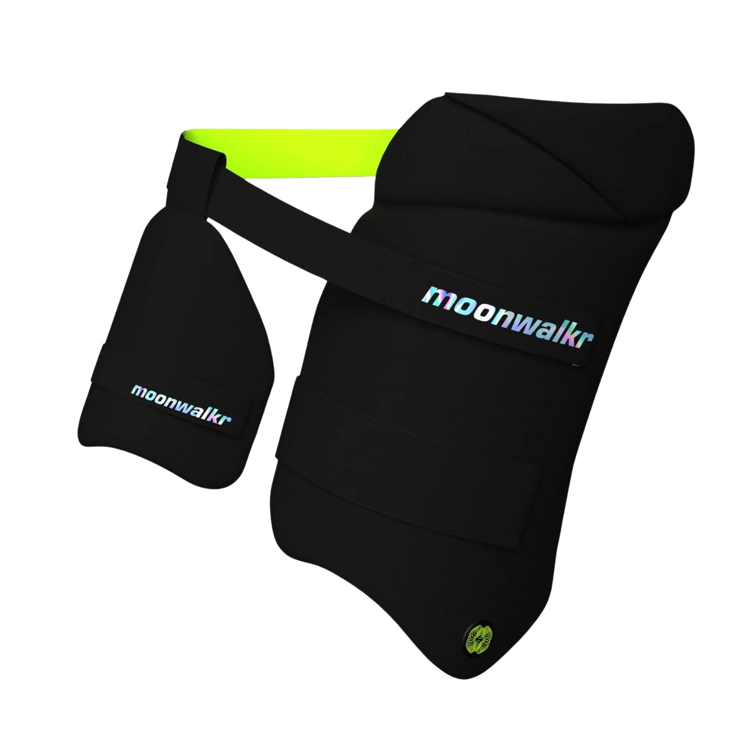 Moonwalkr Double Thigh Pads, Black-Orange/Black-Green, M,L
