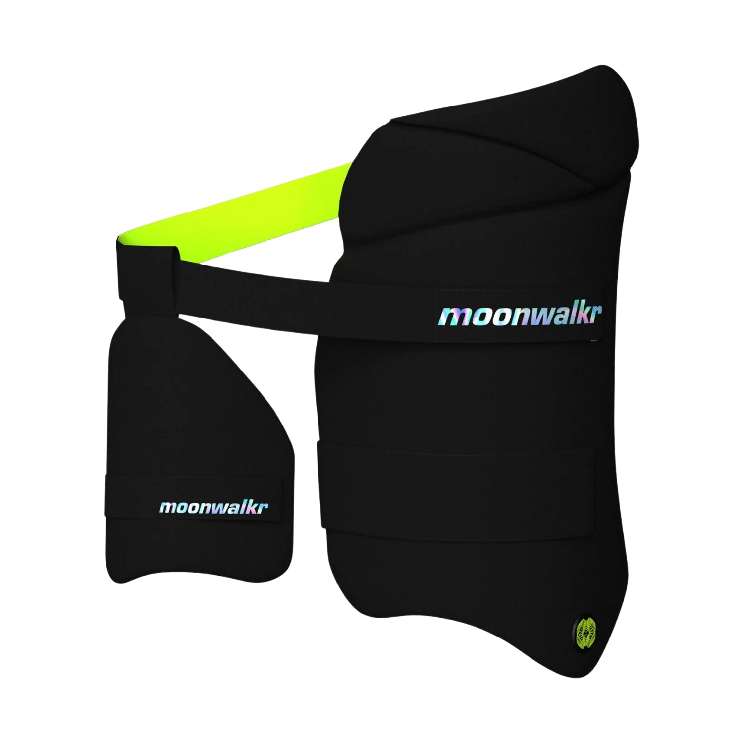 Moonwalkr Double Thigh Pads, Black-Orange/Black-Green, M,L