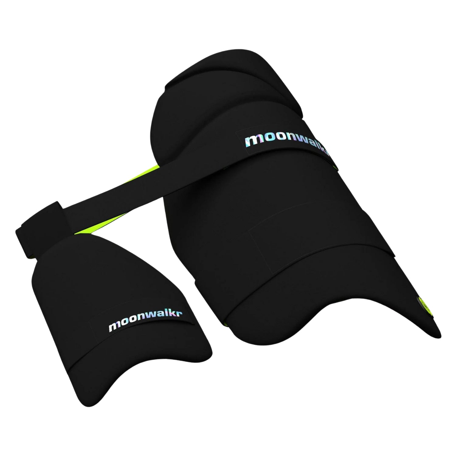 Moonwalkr Double Thigh Pads, Black-Orange/Black-Green, M,L