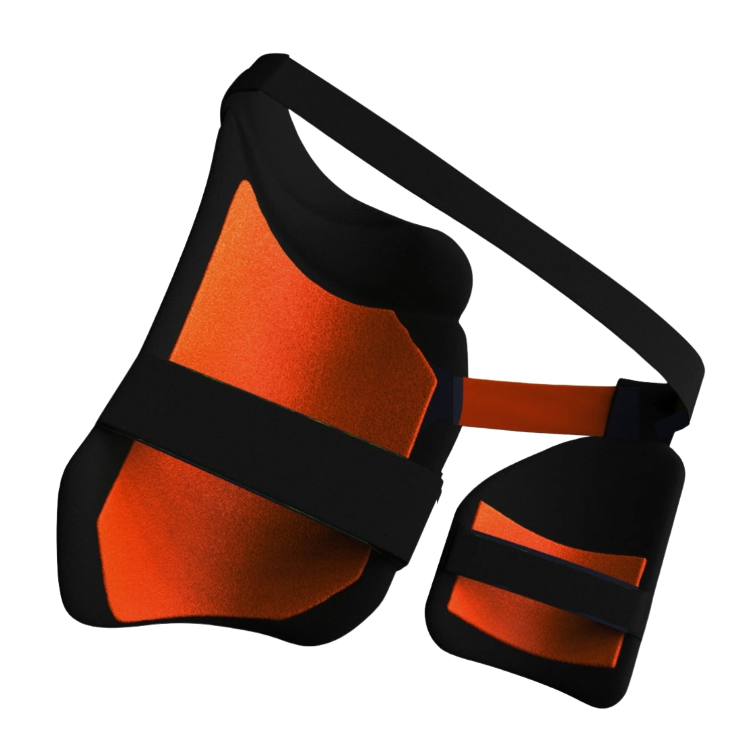 Moonwalkr Double Thigh Pads, Black-Orange/Black-Green, M,L