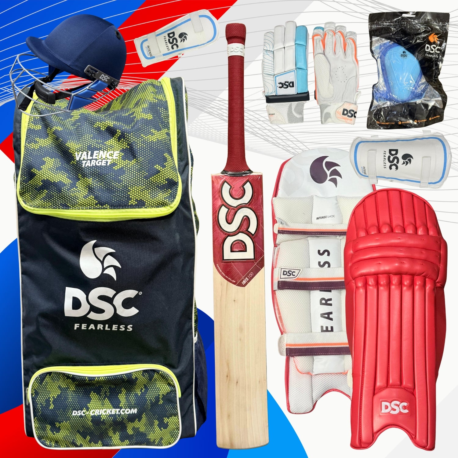 DSC Cricket Bundle Sets Youth Size 3/4/6/Harrow