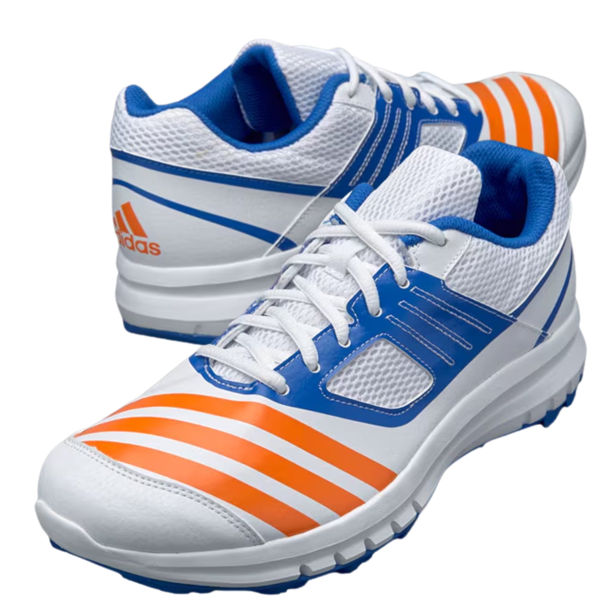 Adidas Cricket Shoes Howzat AR White/Bright Orange/Blue