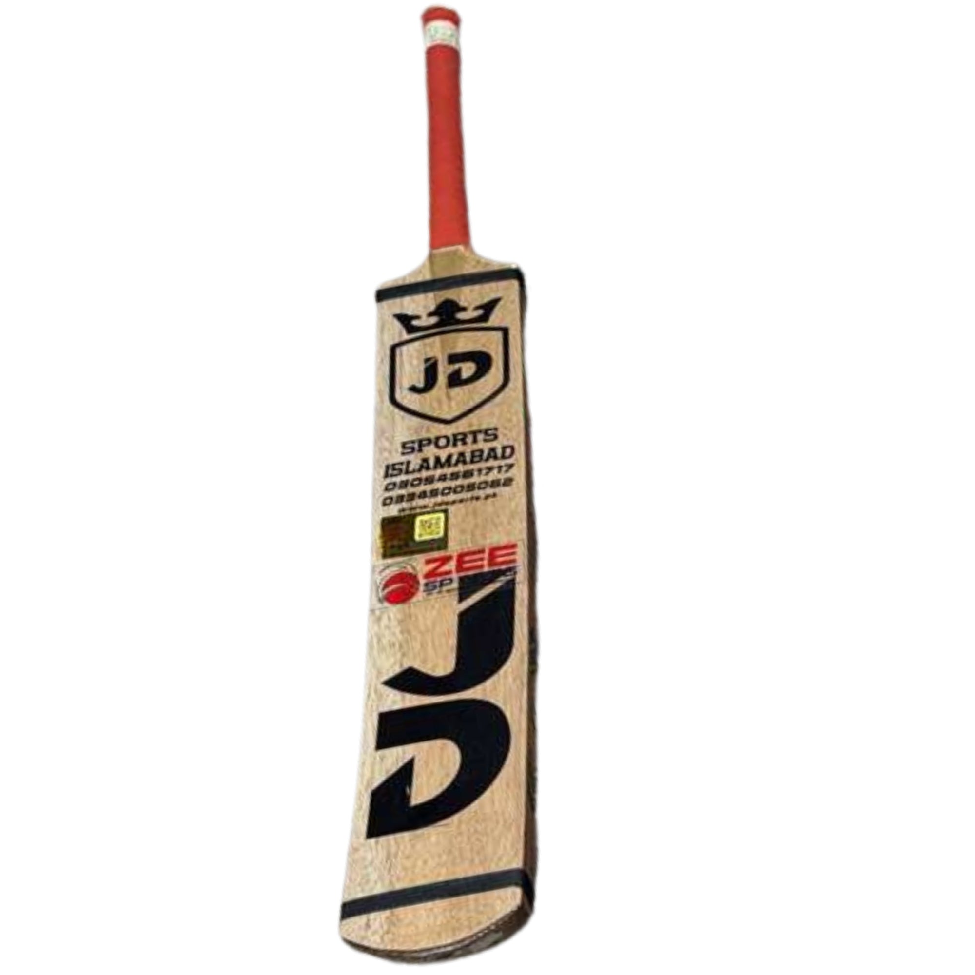 JD Sports Cricket Bat Kings Edition Hard Tennis Coca Wood Long Blade Natural