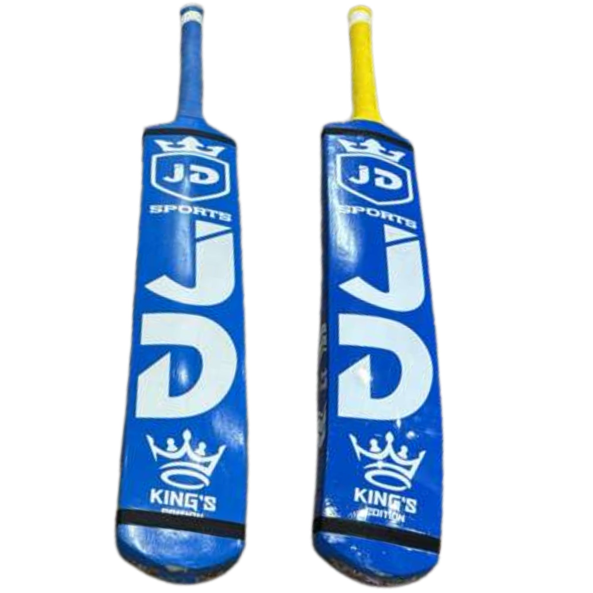 JD Sports Cricket Bat Kings Edition Hard Tennis Coca Wood Long Blade Blue