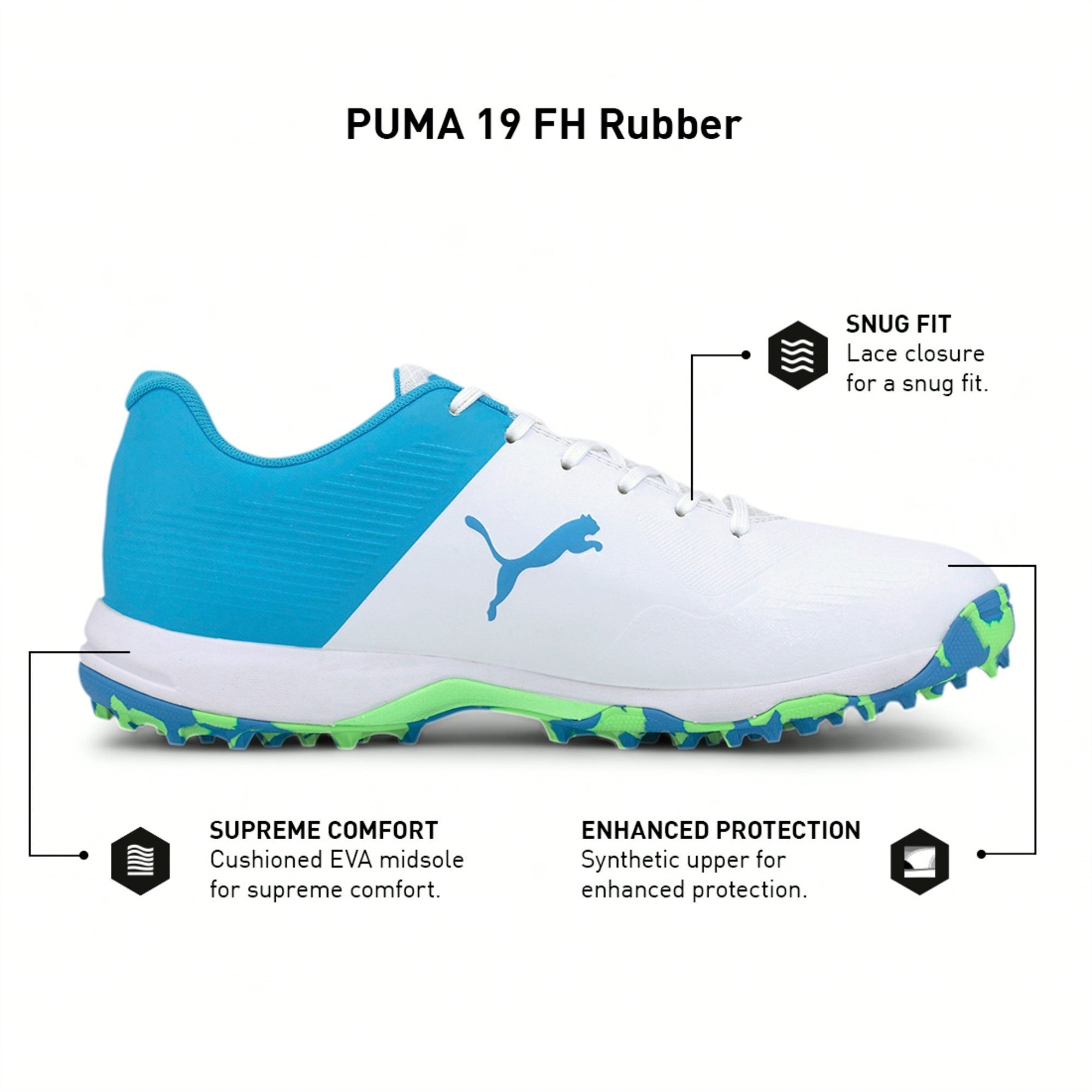 Puma Cricket Shoes One 8 Royal Blue & White