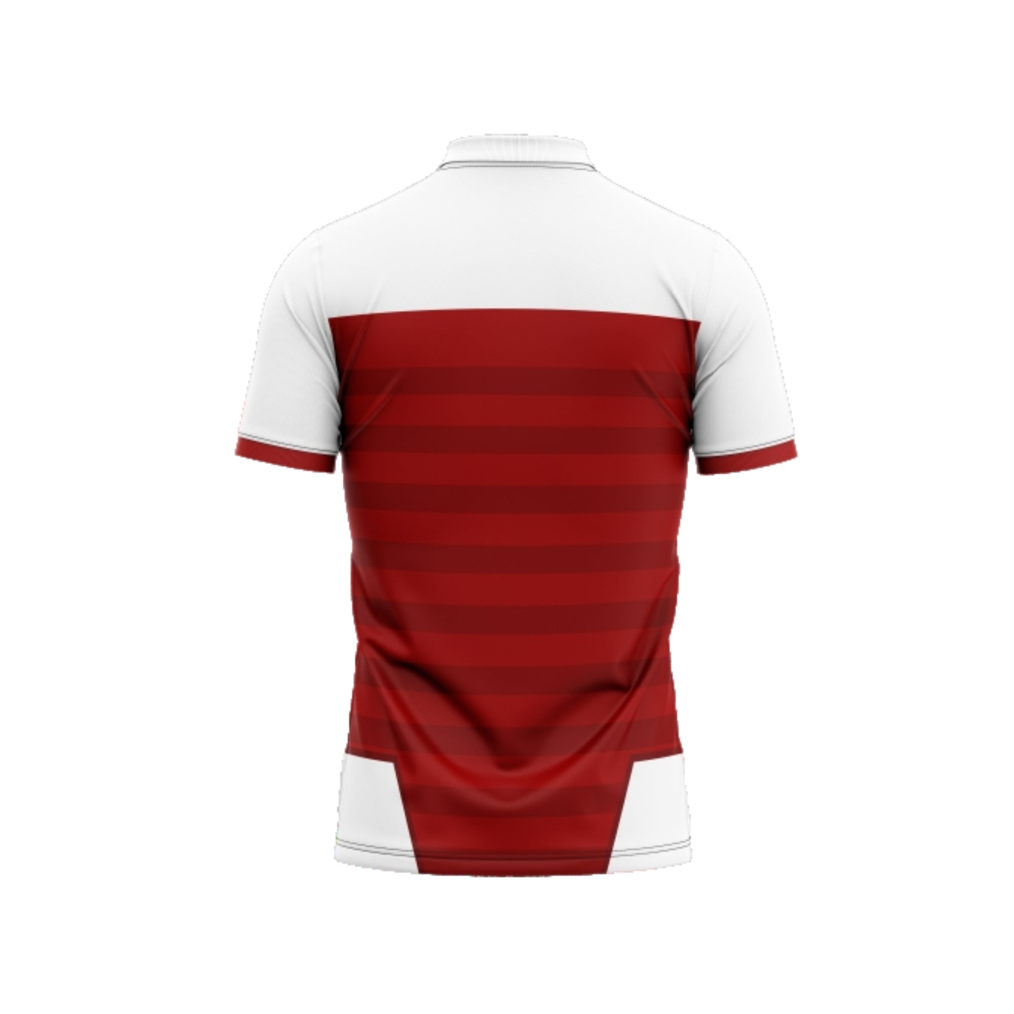 Red and white striped shirt on a white background