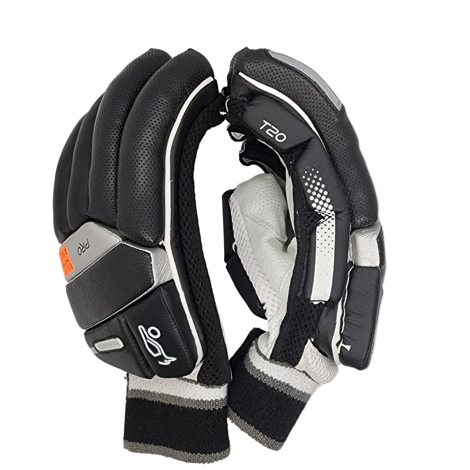 Kookaburra Batting Gloves Pro Cricket Batting Gloves White Black Adult RH