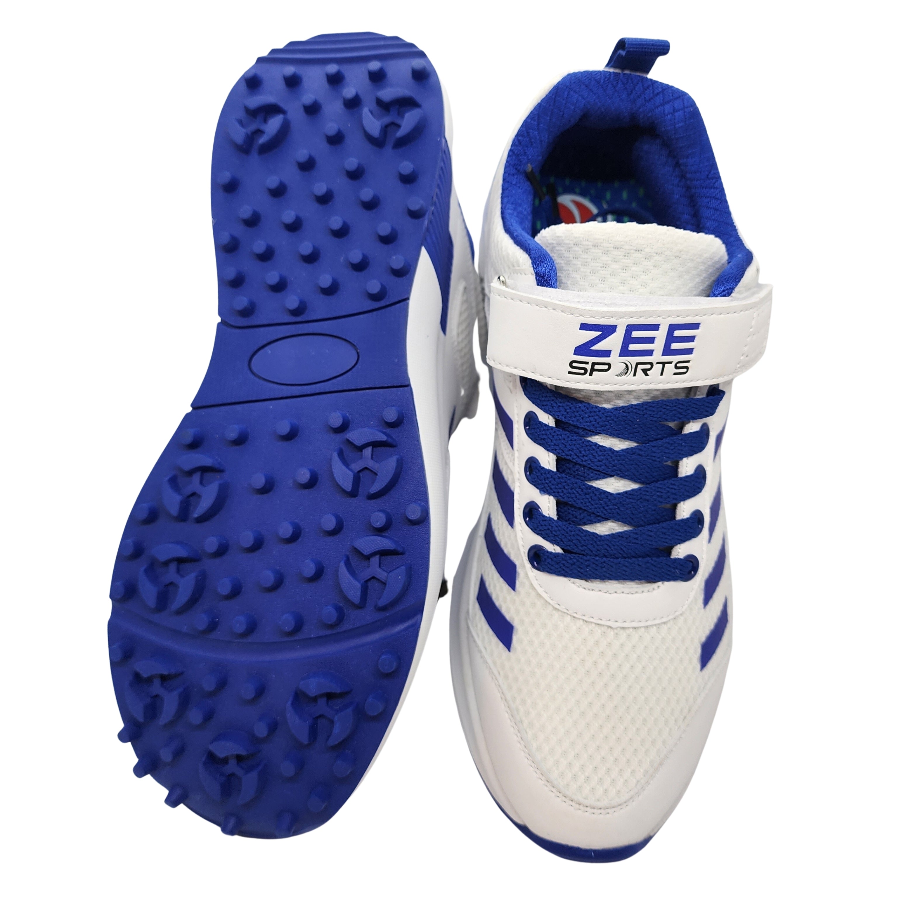 Zee Sports Allrounder Rubber Spikes Cricket Shoes W Additional Gel Non Slip Insoles