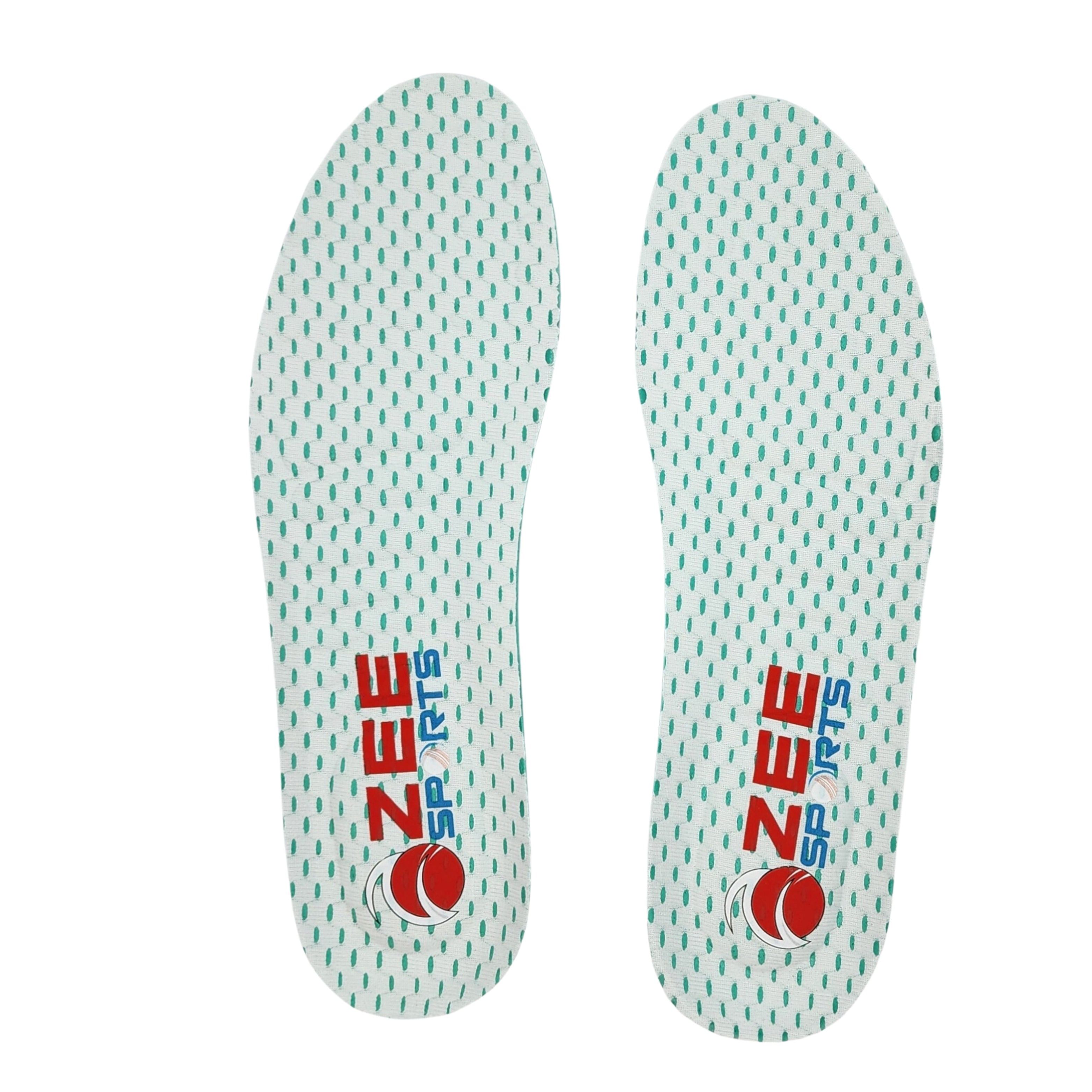 Zee Sports Cricket Shoe Allrounder Rubber Spikes With Additional Gel Non Slip Insoles - Blue