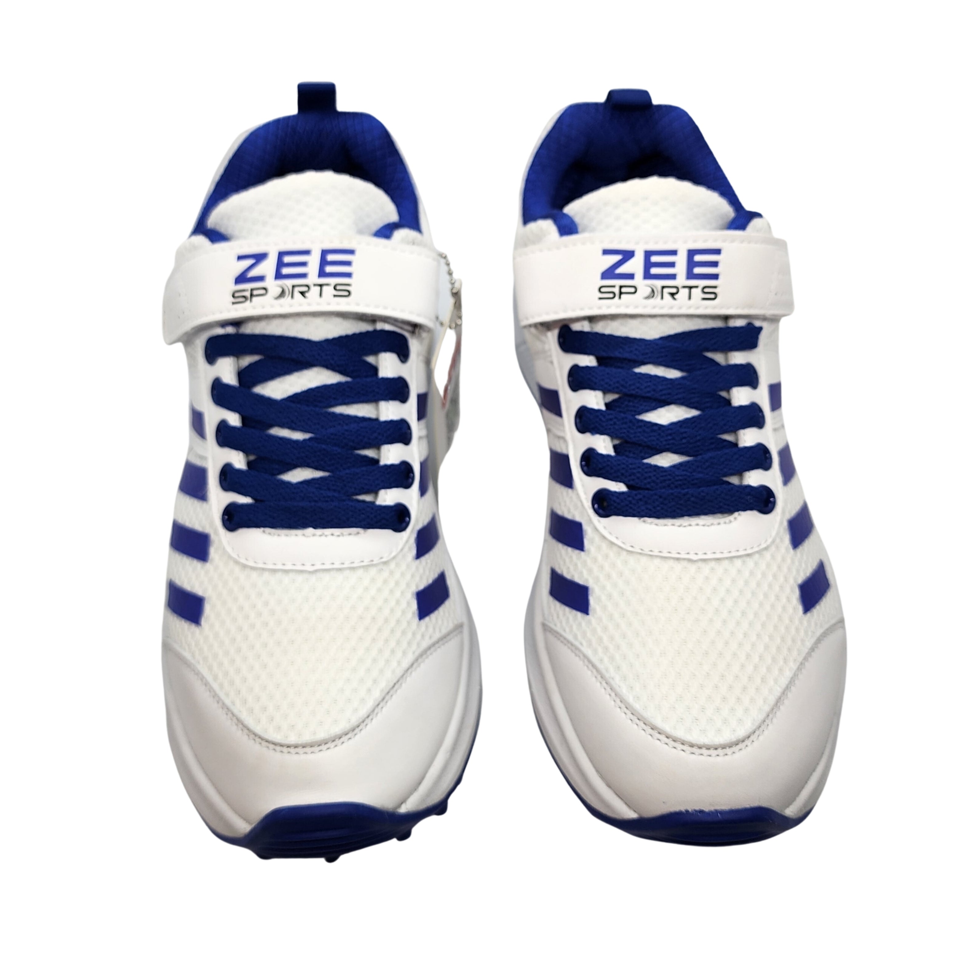Zee Sports Cricket Shoe Allrounder Rubber Spikes With Additional Gel Non Slip Insoles - Blue