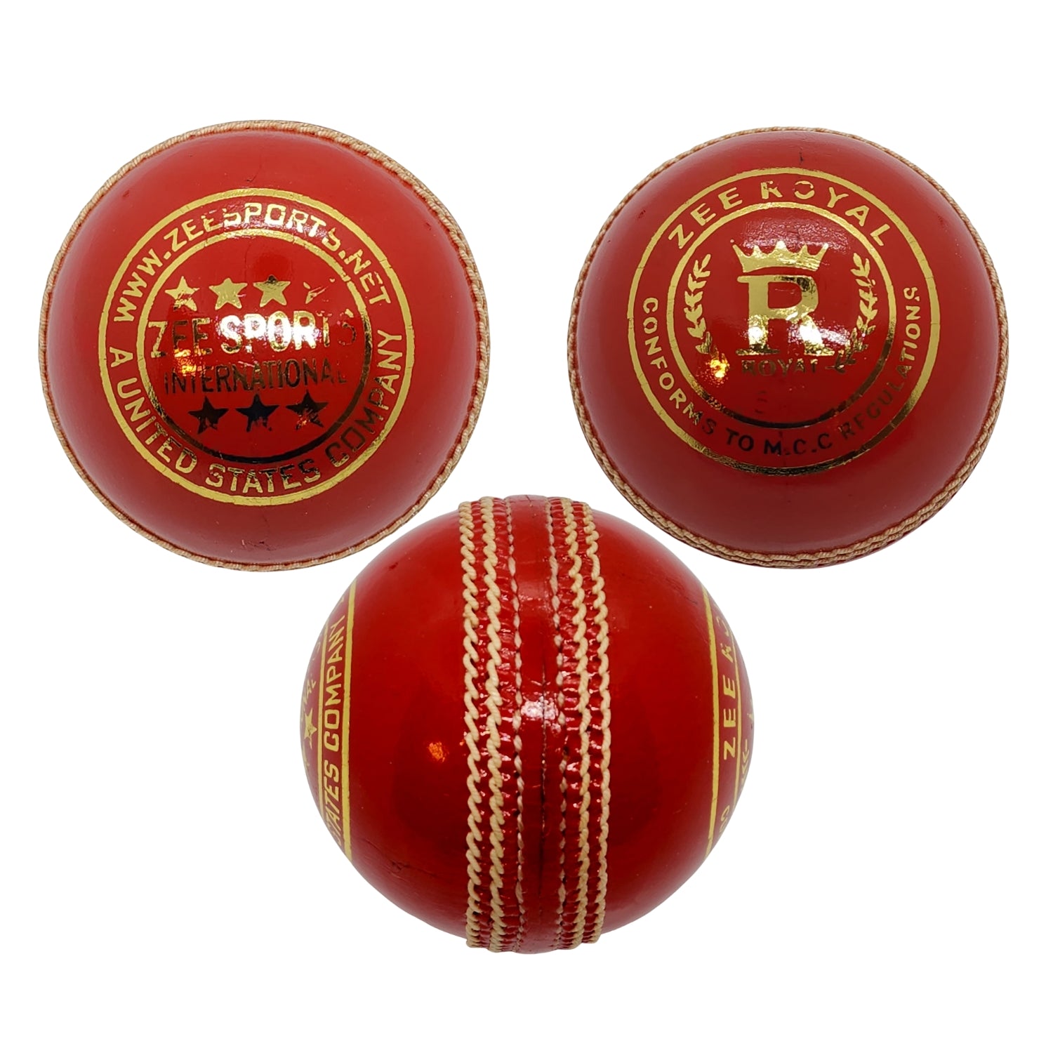 Zee Sports Royal 7 Star Cricket Ball | Cherry Red