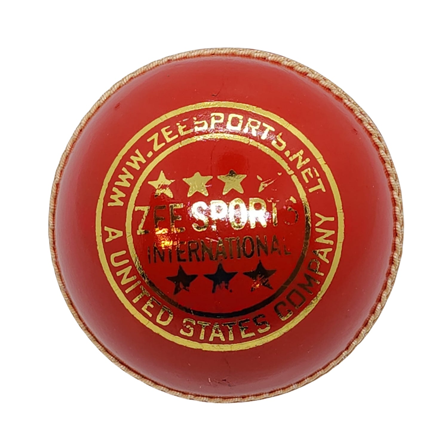 Zee Sports Royal 7 Star Cricket Ball | Cherry Red