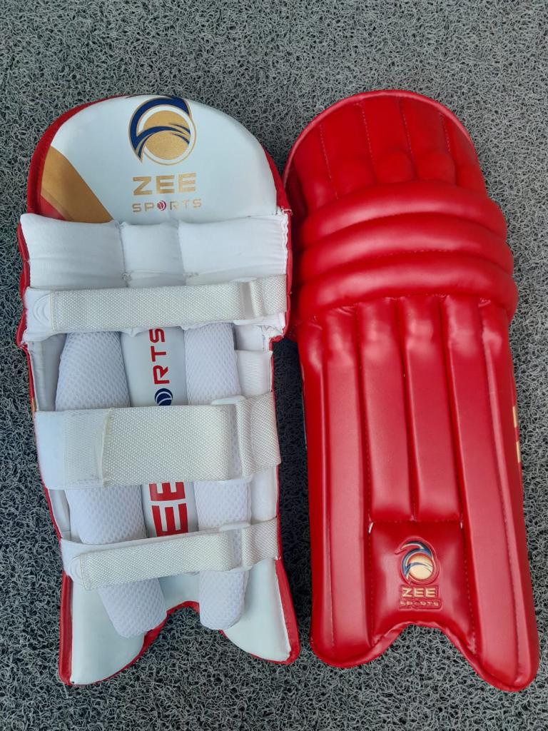 Zee Sports Batting Pads, Model Sonic Range Junior, XXS, Red